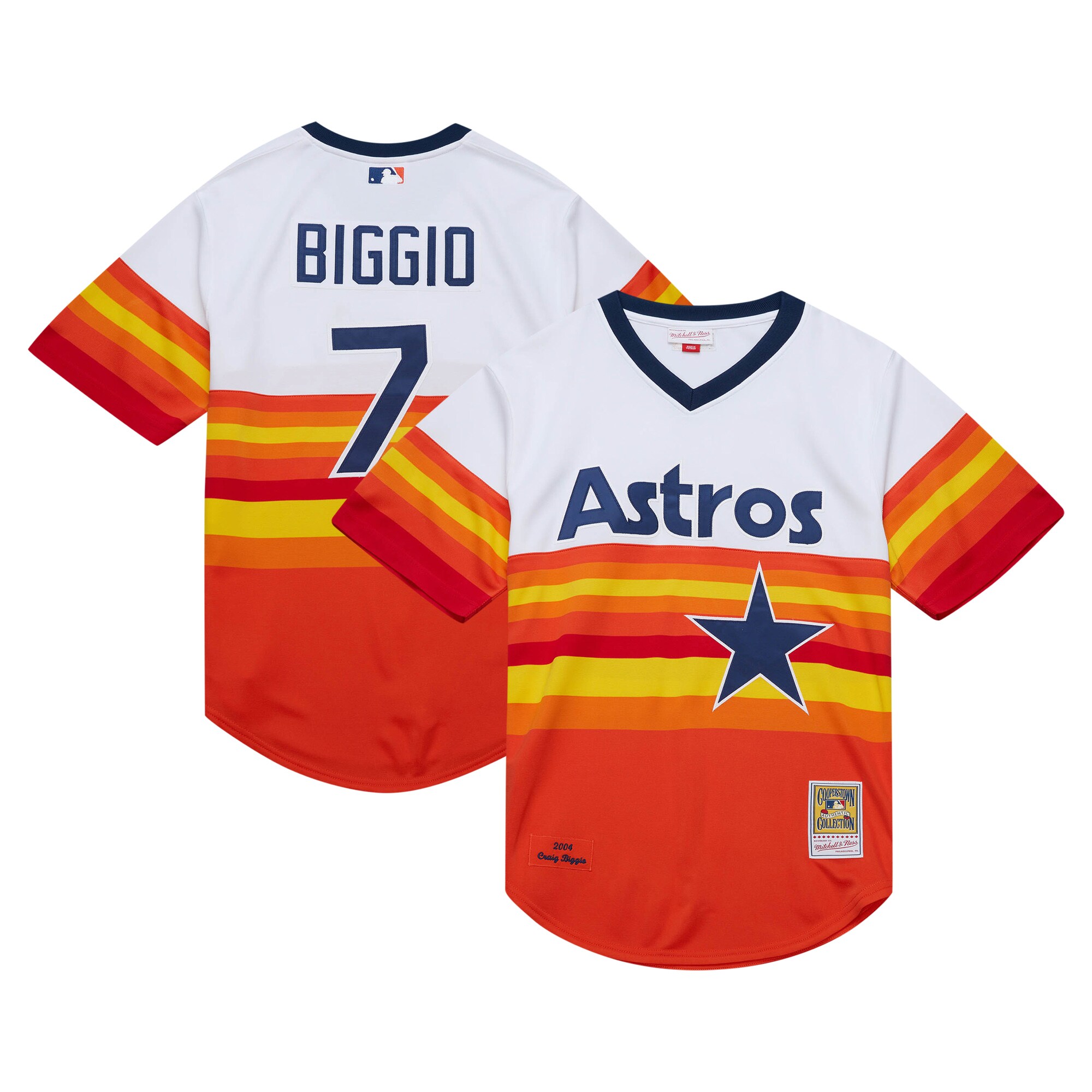 Craig Biggio Houston Astros Mitchell & Ness 2004 Cooperstown Collection Authentic Throwback Jersey - White cheap jerseys for sale - CheapJerseys.Shop