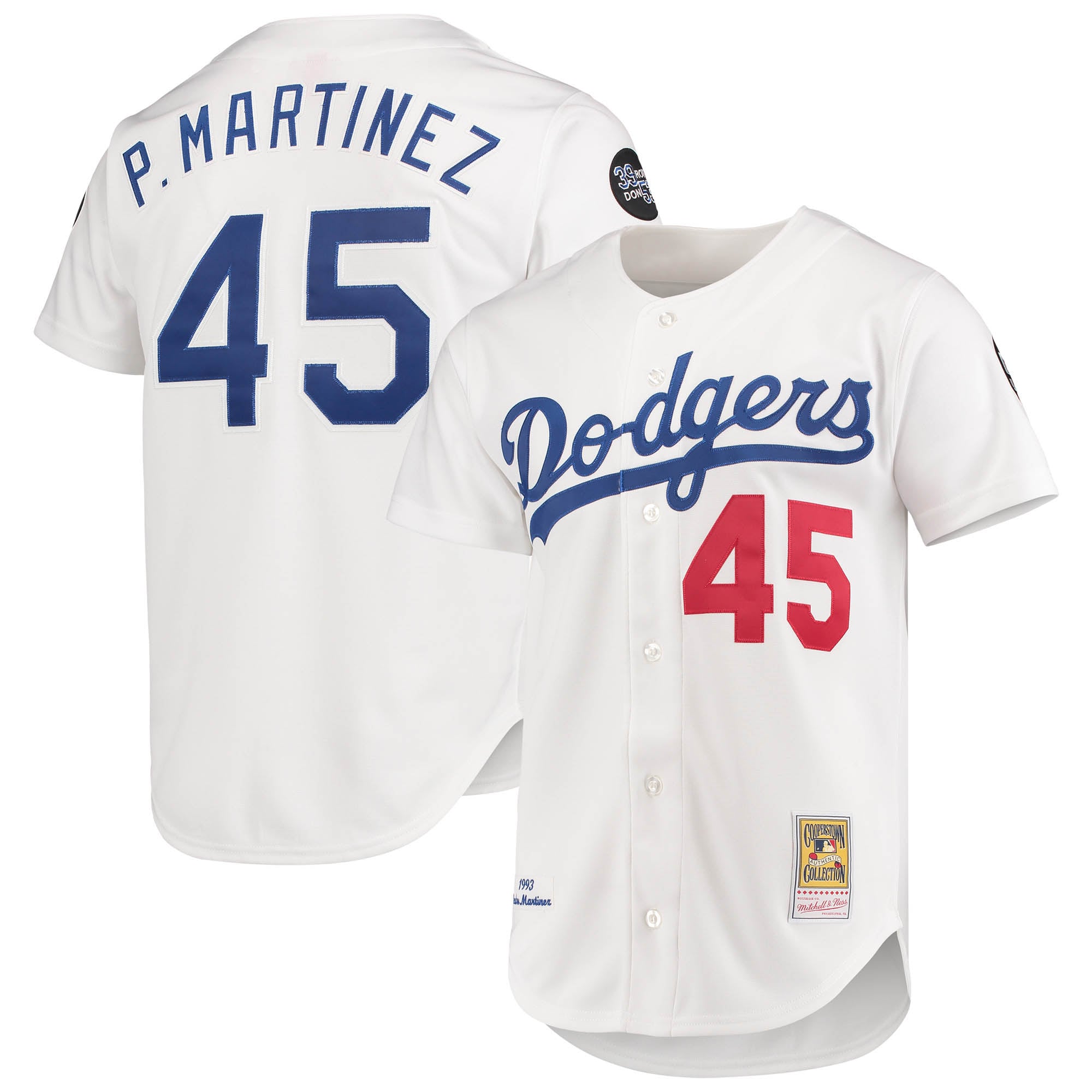 Pedro Martinez Los Angeles Dodgers Mitchell & Ness 1993 Cooperstown Collection Home Authentic Jersey - White cheap jerseys for sale - CheapJerseys.Shop