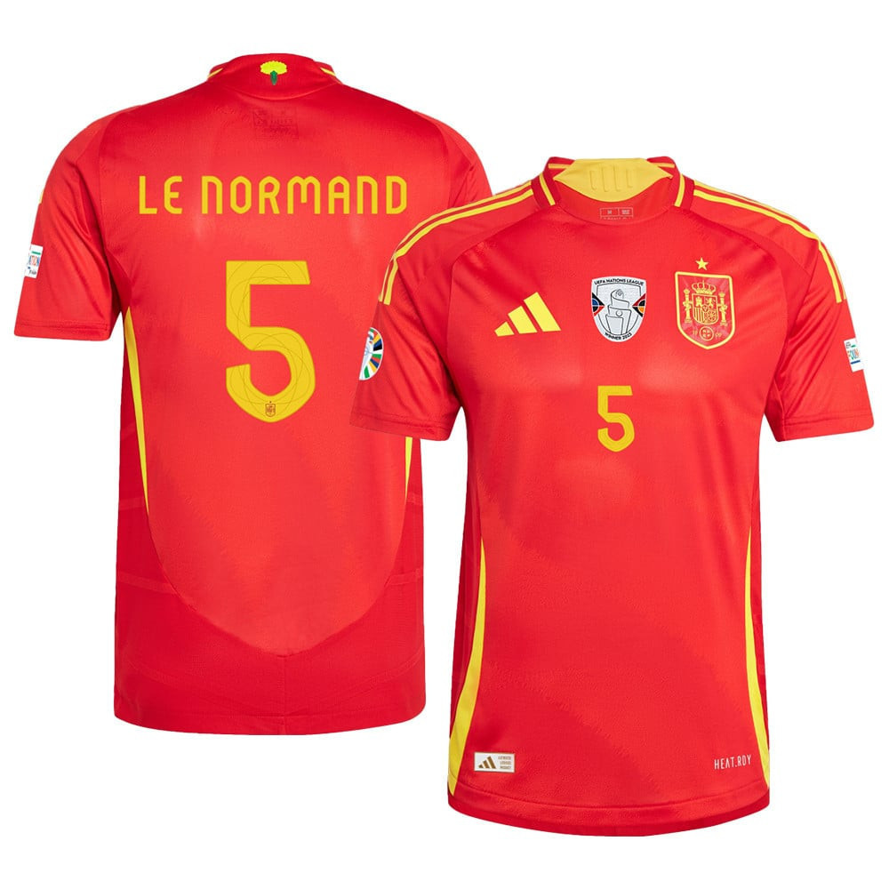 Robin Le Normand 5 Spain National Team 2024 Home Men Jersey - Scarlet cheap jerseys for sale - CheapJerseys.Shop