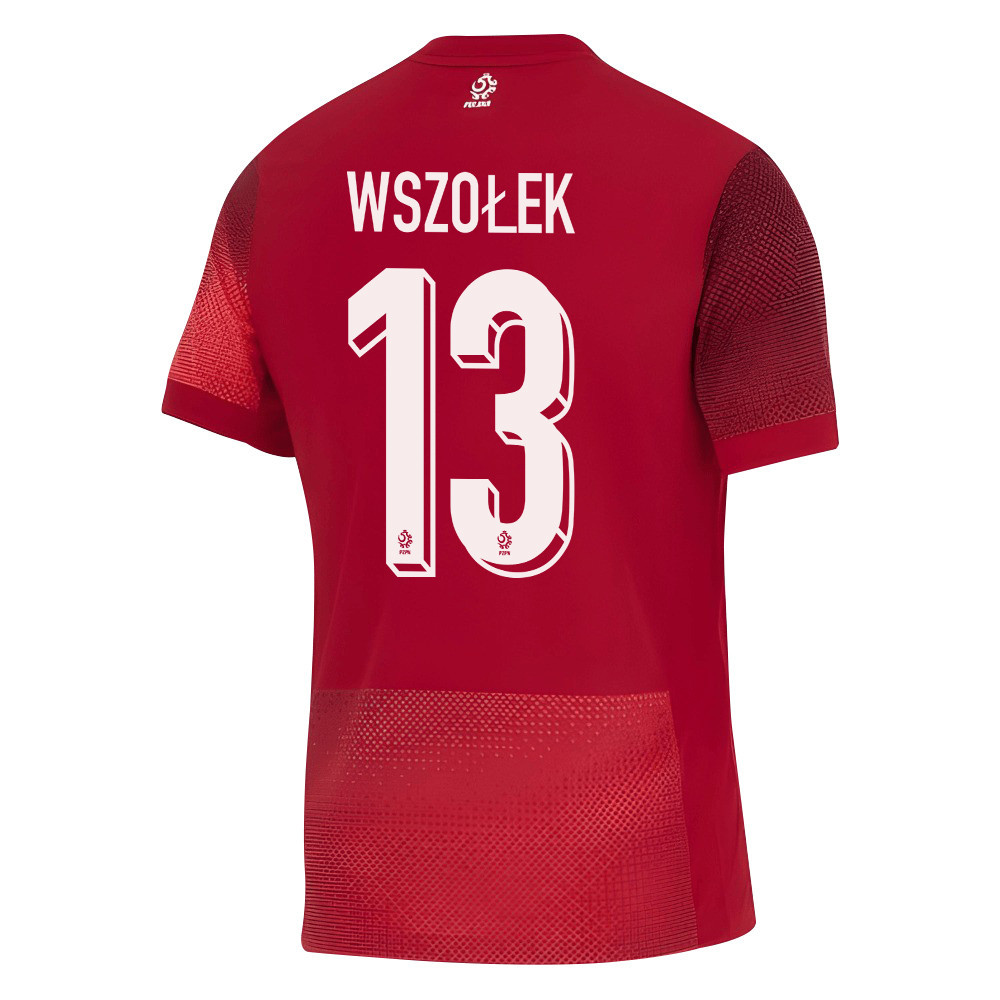 Pawel Wszołek 13 Poland National Team 2024/25 Away Men Jersey - Red cheap jerseys for sale - CheapJerseys.Shop