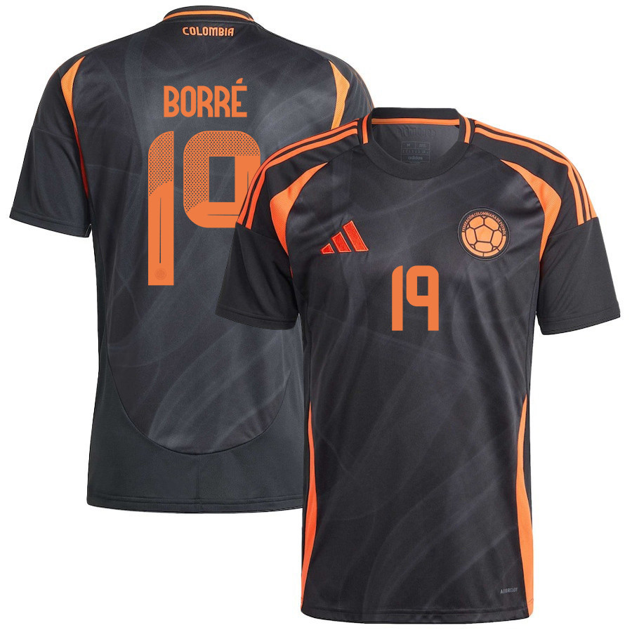 Rafael Borré 19 Colombia National Team 2024/25 Away Men Jersey - Black cheap jerseys for sale - CheapJerseys.Shop