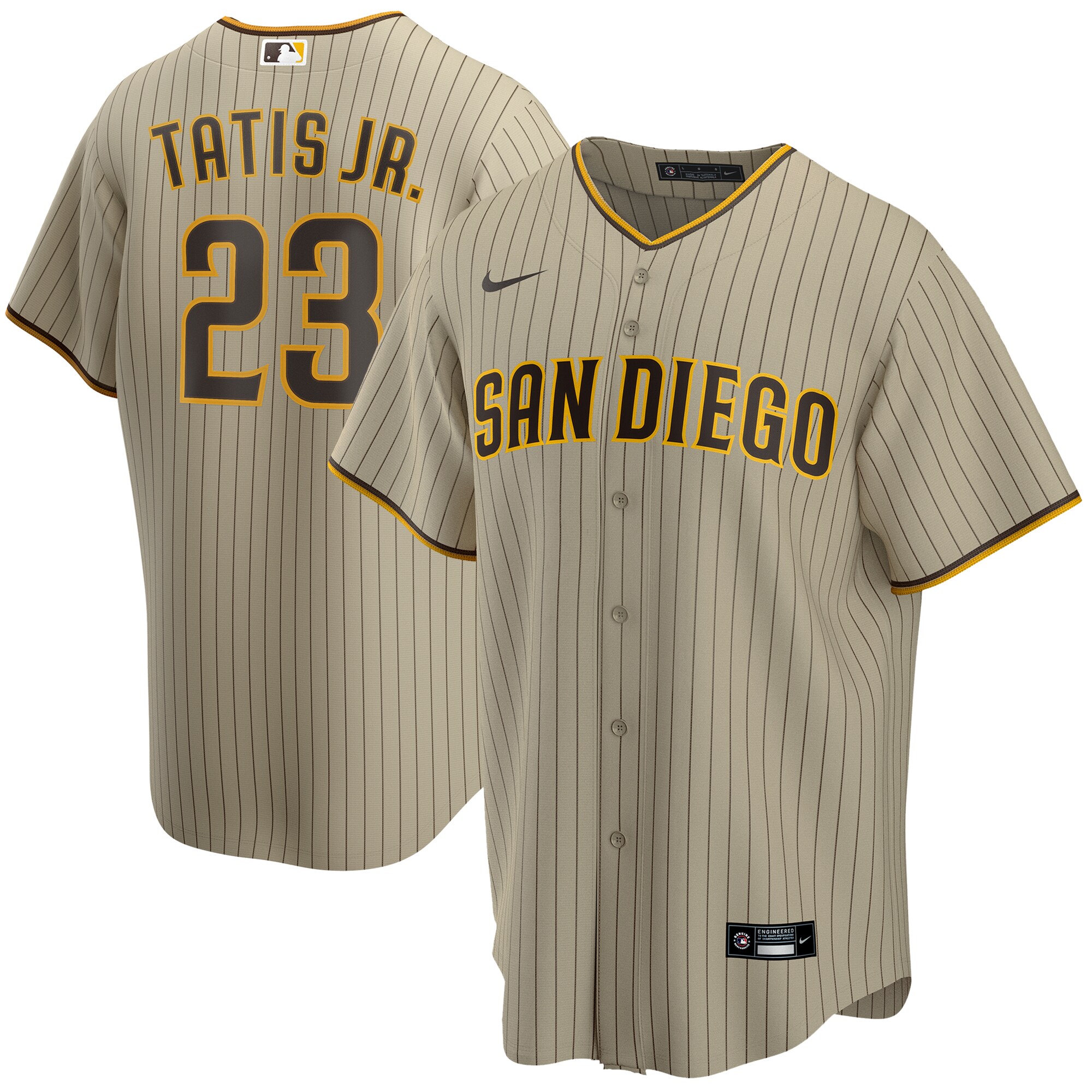 Fernando Tatis Jr. San Diego Padres Alternate Replica Player Jersey - Tan cheap jerseys for sale - CheapJerseys.Shop
