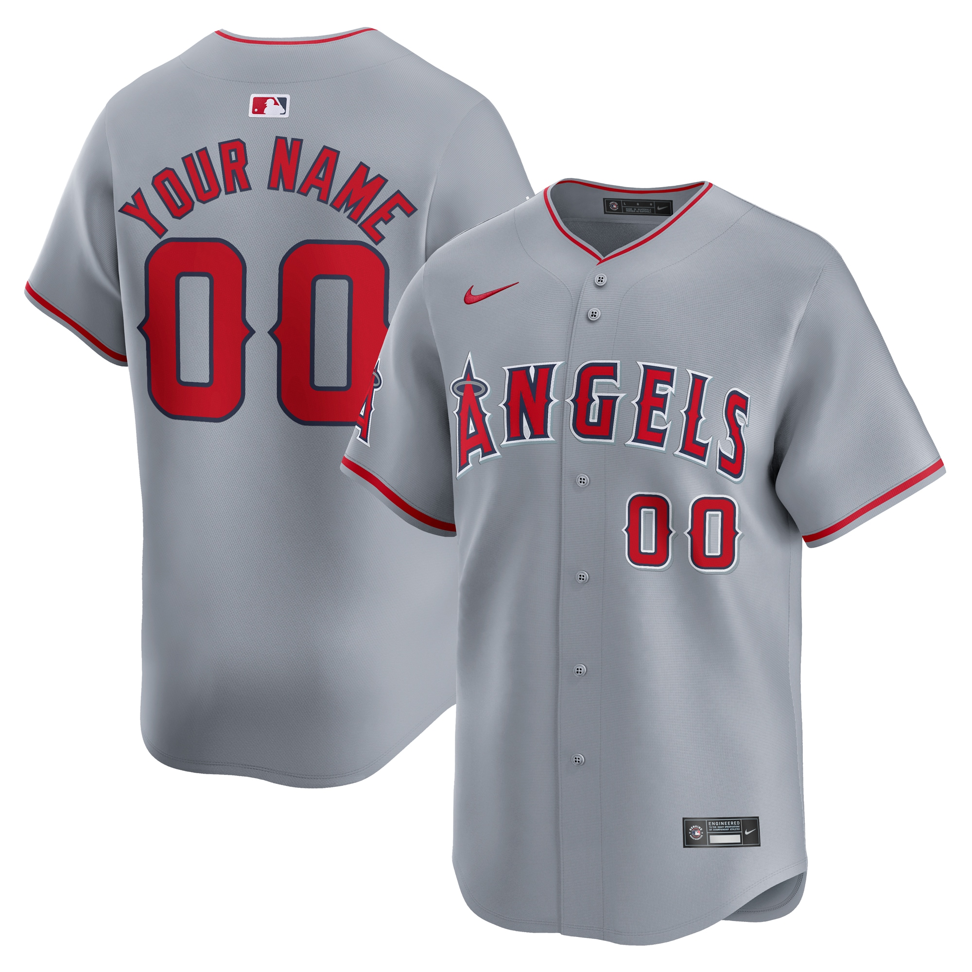 Los Angeles Angels Away Limited Custom Jersey - Gray cheap jerseys for sale - CheapJerseys.Shop