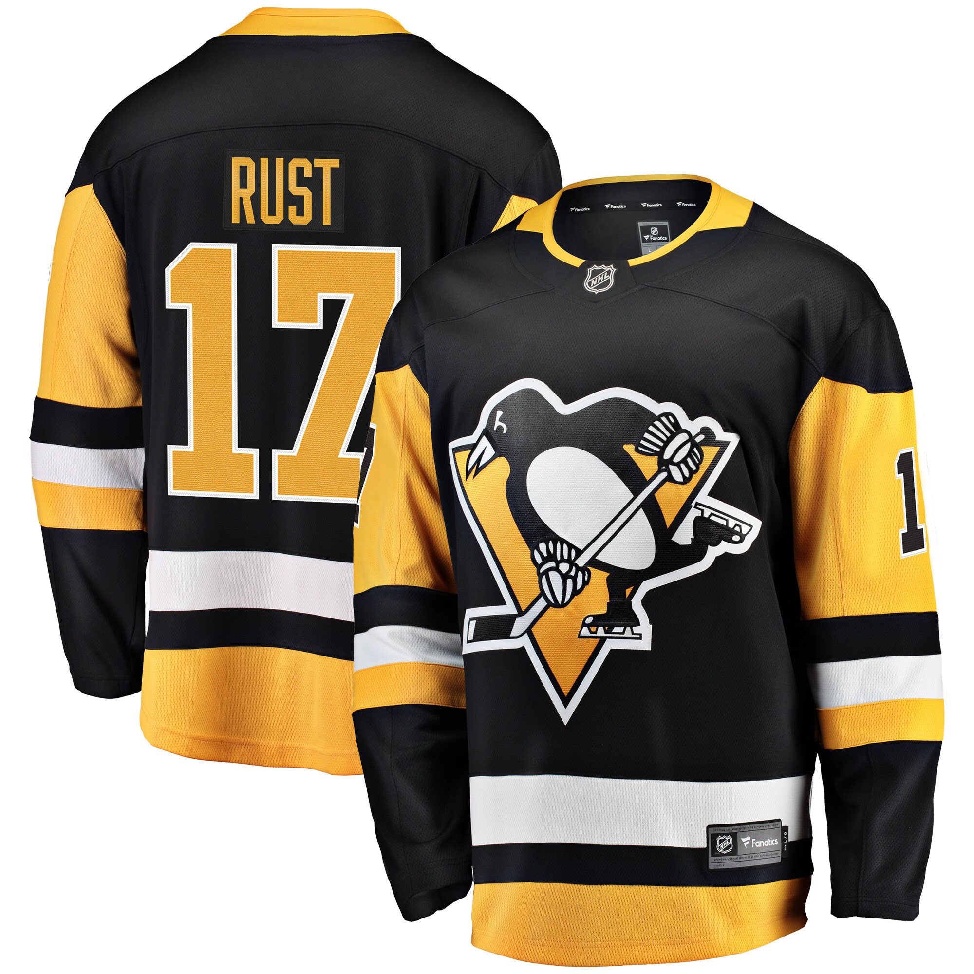 Bryan Rust Pittsburgh Penguins Fanatics Home Breakaway Player Jersey - Black cheap jerseys for sale - CheapJerseys.Shop