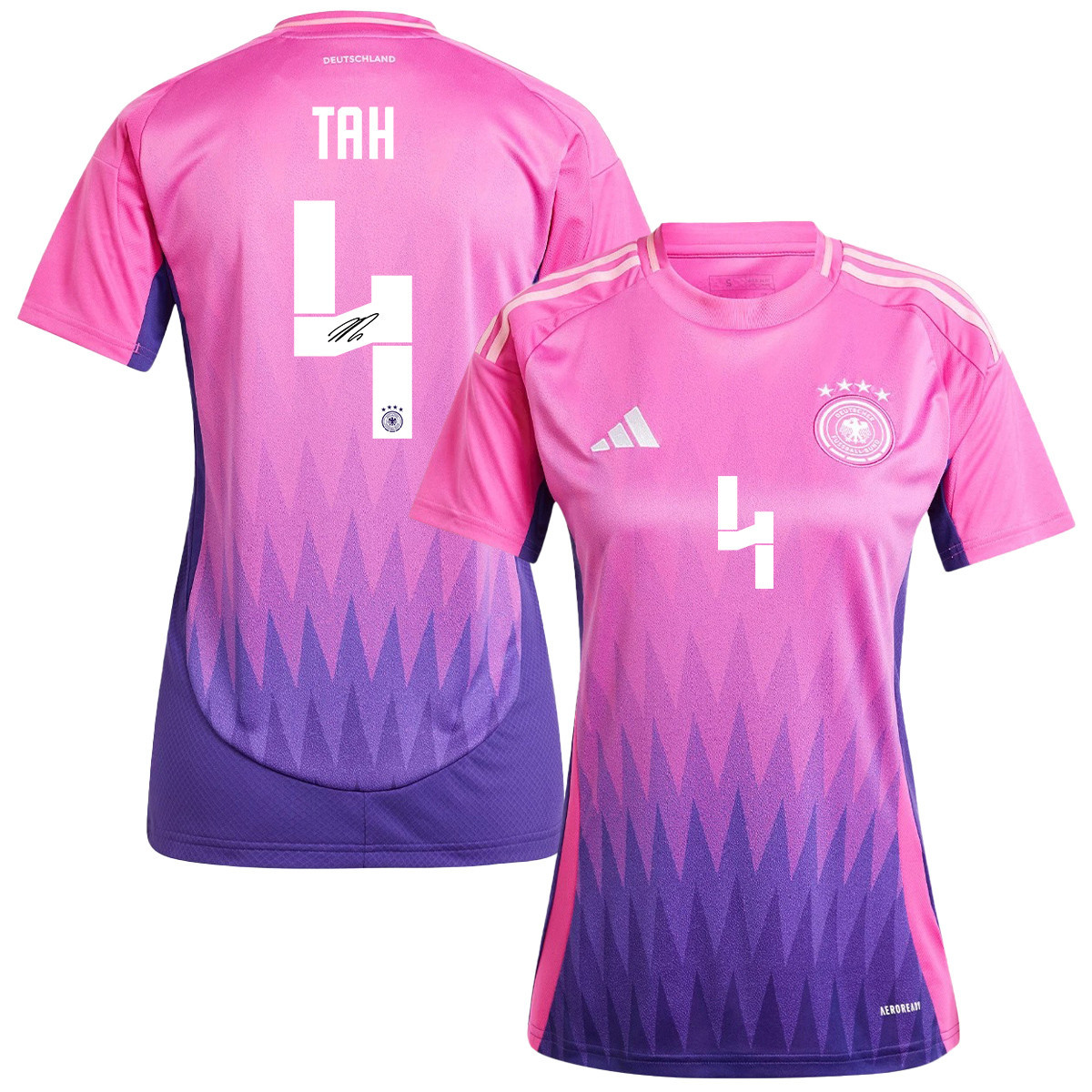 Jonathan Tah 4 Signed Germany National Team 2024/25 Away Jersey Autographed - Women cheap jerseys for sale - CheapJerseys.Shop