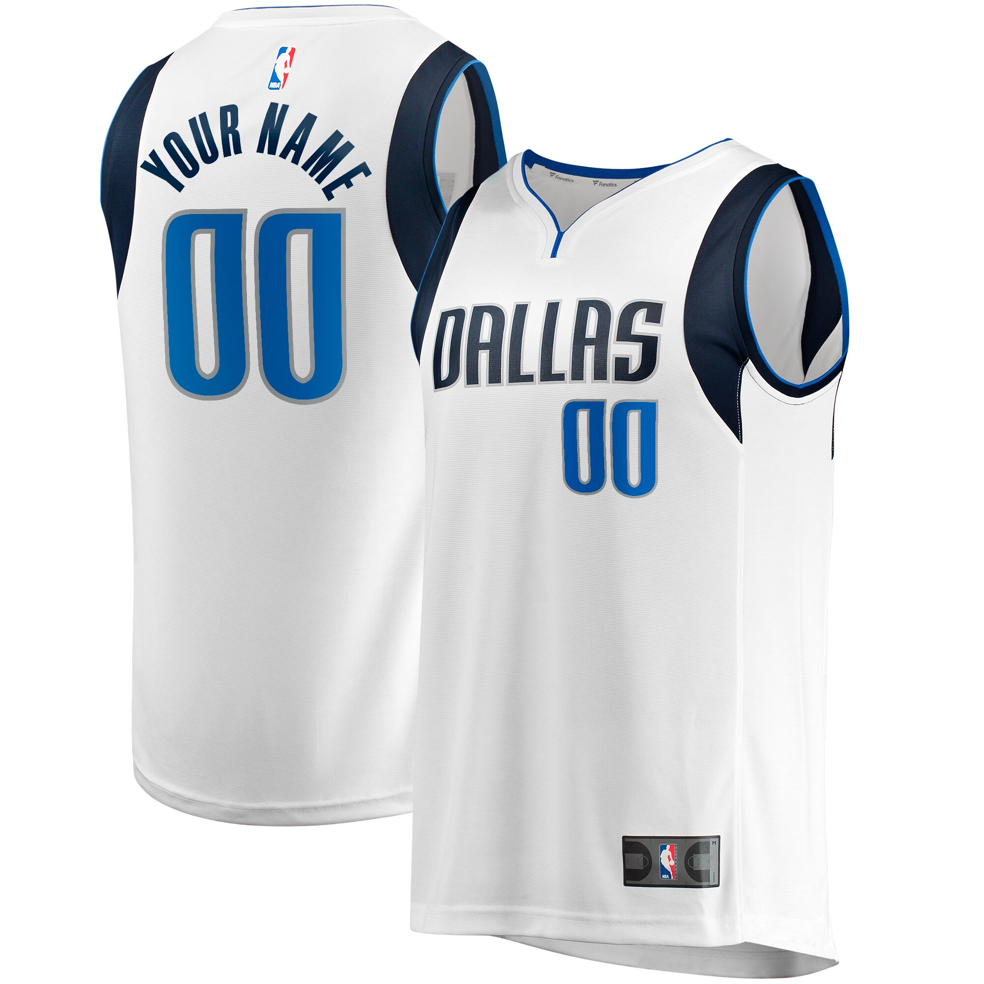 Dallas Mavericks Fanatics Youth Fast Break Replica Custom Jersey - Association Edition - White cheap jerseys for sale - CheapJerseys.Shop