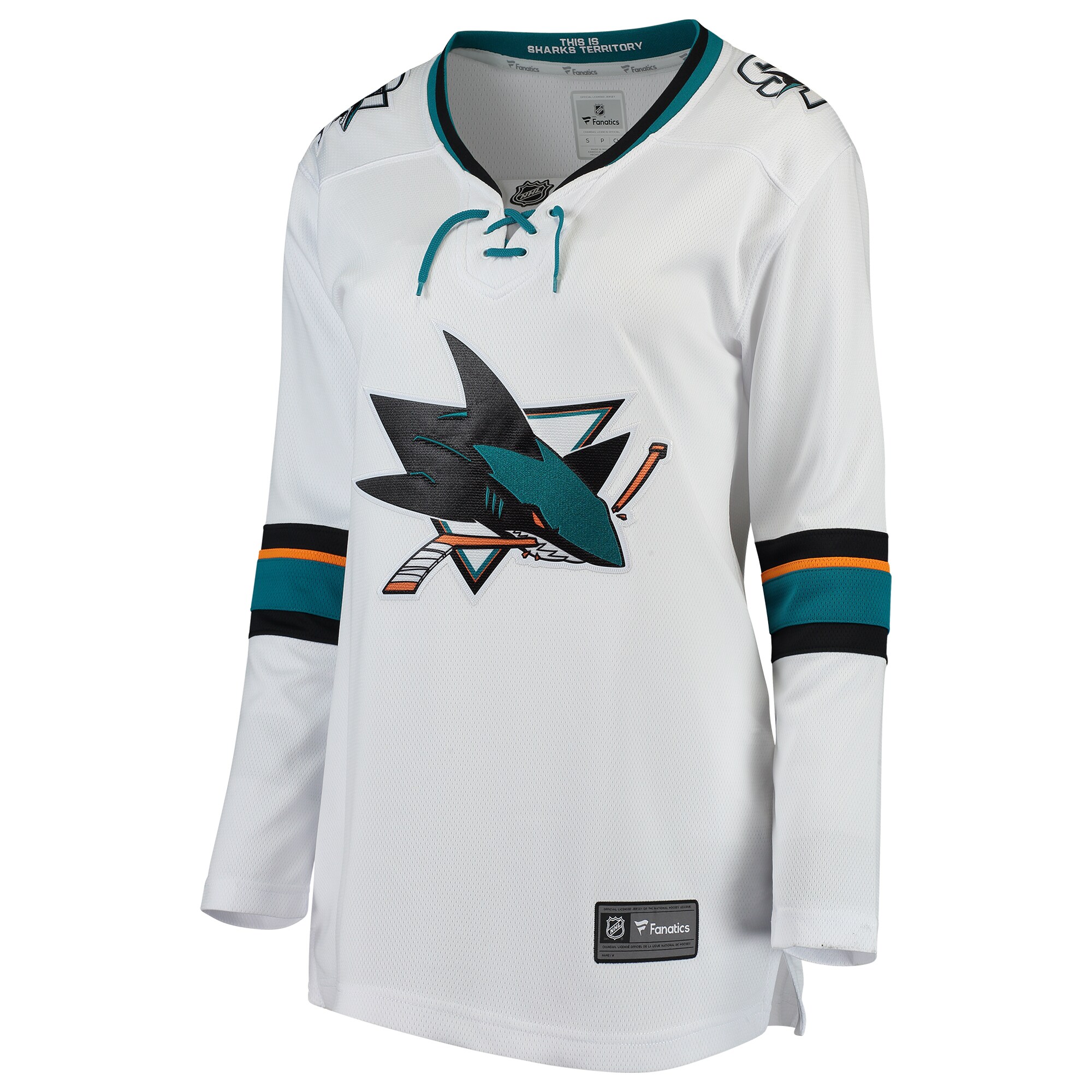 San Jose Sharks Fanatics Women's Away Breakaway Jersey - White cheap jerseys for sale - CheapJerseys.Shop