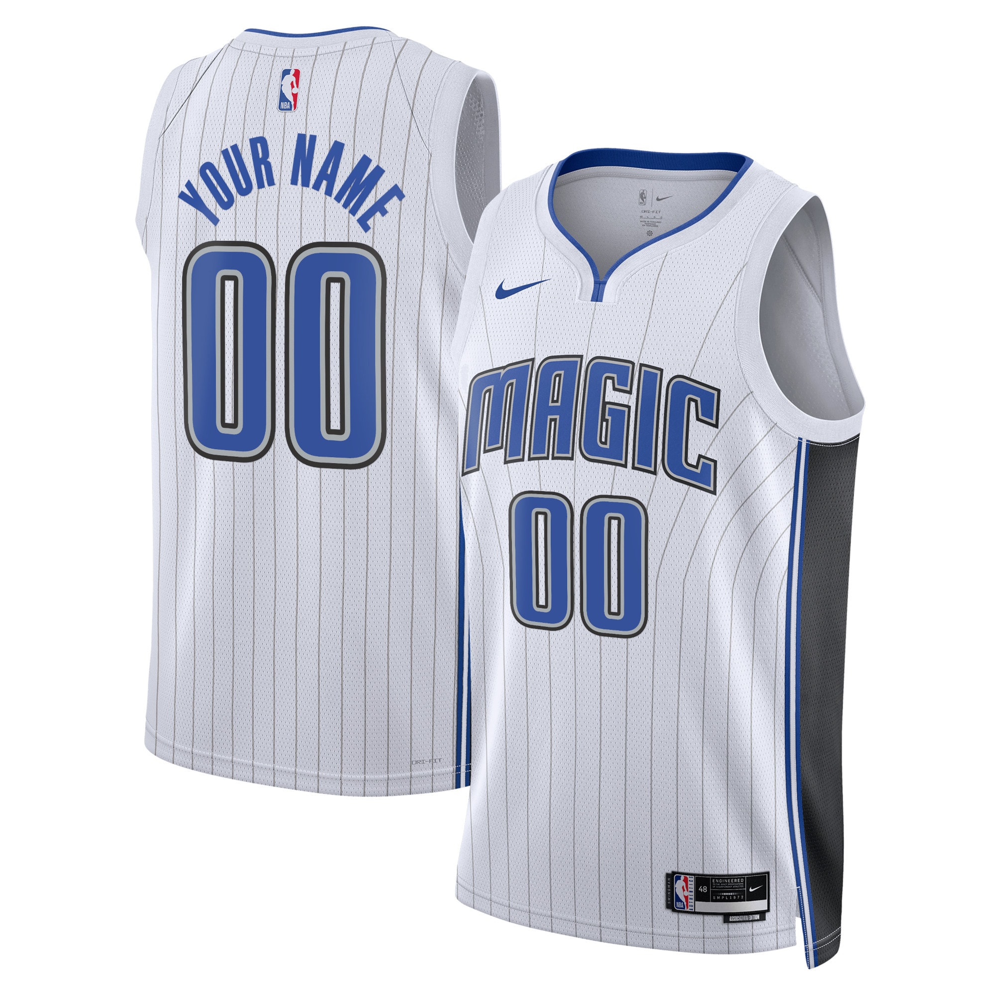 Orlando Magic Unisex Swingman Custom Jersey White - Association Edition cheap jerseys for sale - CheapJerseys.Shop