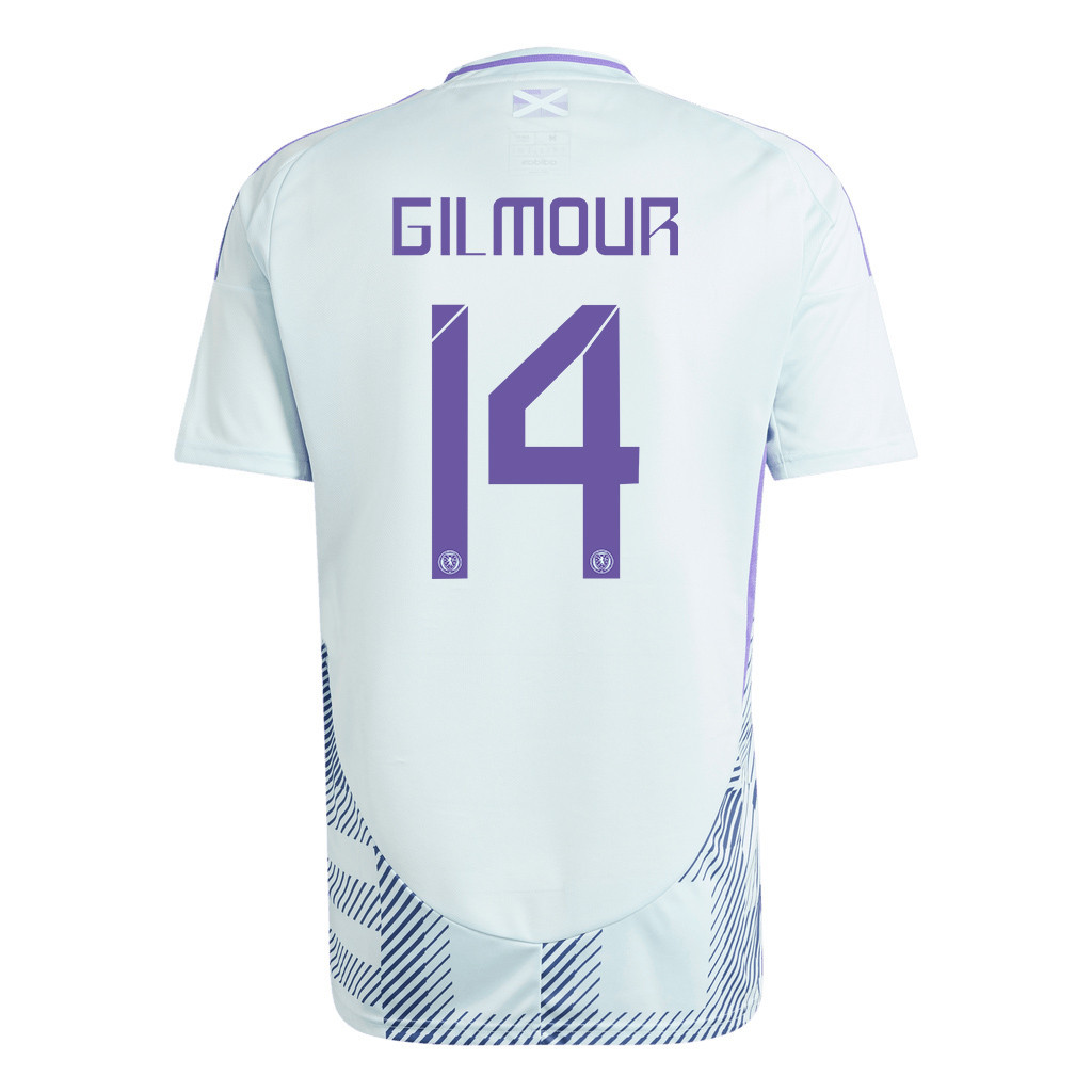 Billy Gilmour 14 Scotland National Team 2024 Away Men Jersey - White cheap jerseys for sale - CheapJerseys.Shop