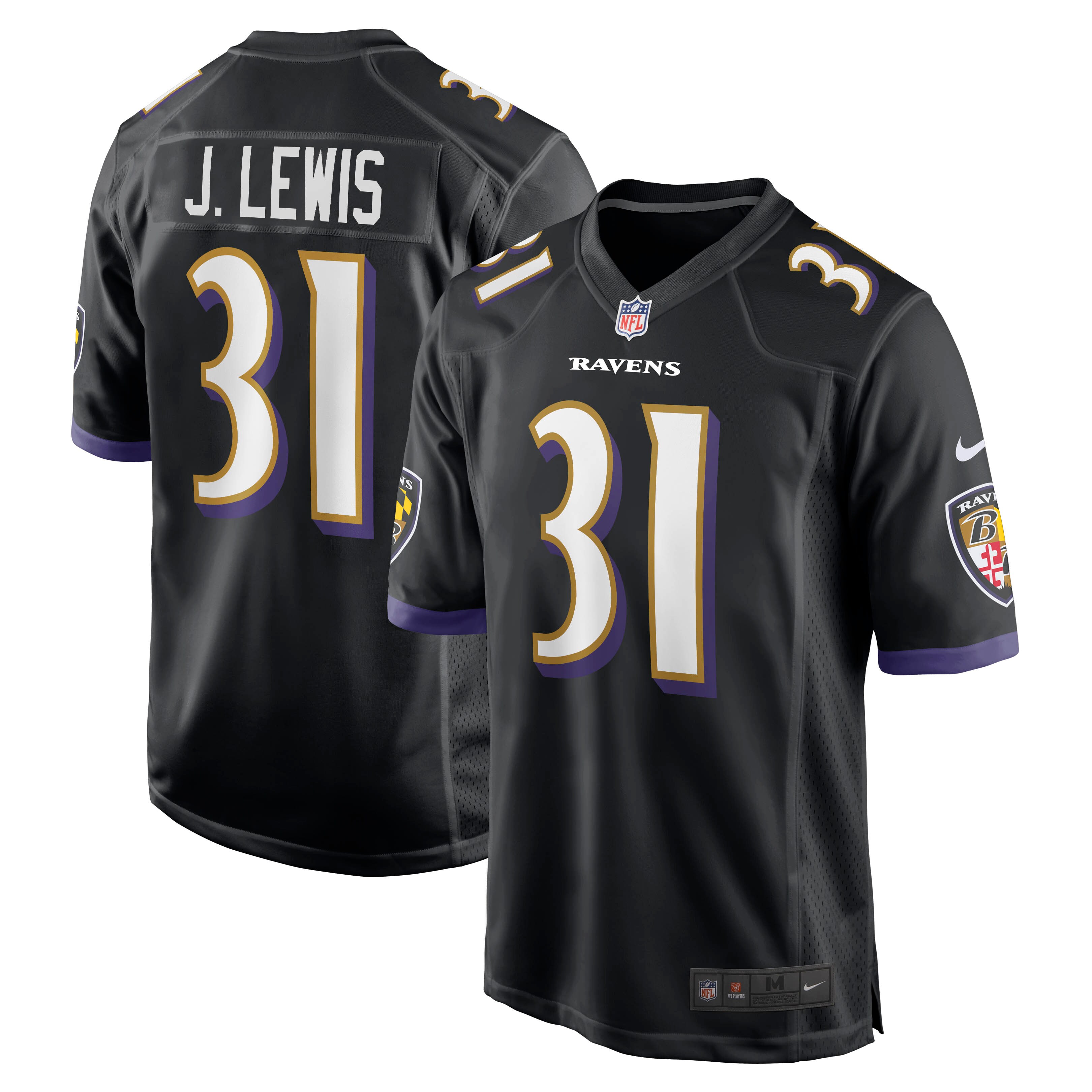 Jamal Lewis Baltimore Ravens Retired Player Jersey - Black cheap jerseys for sale - CheapJerseys.Shop