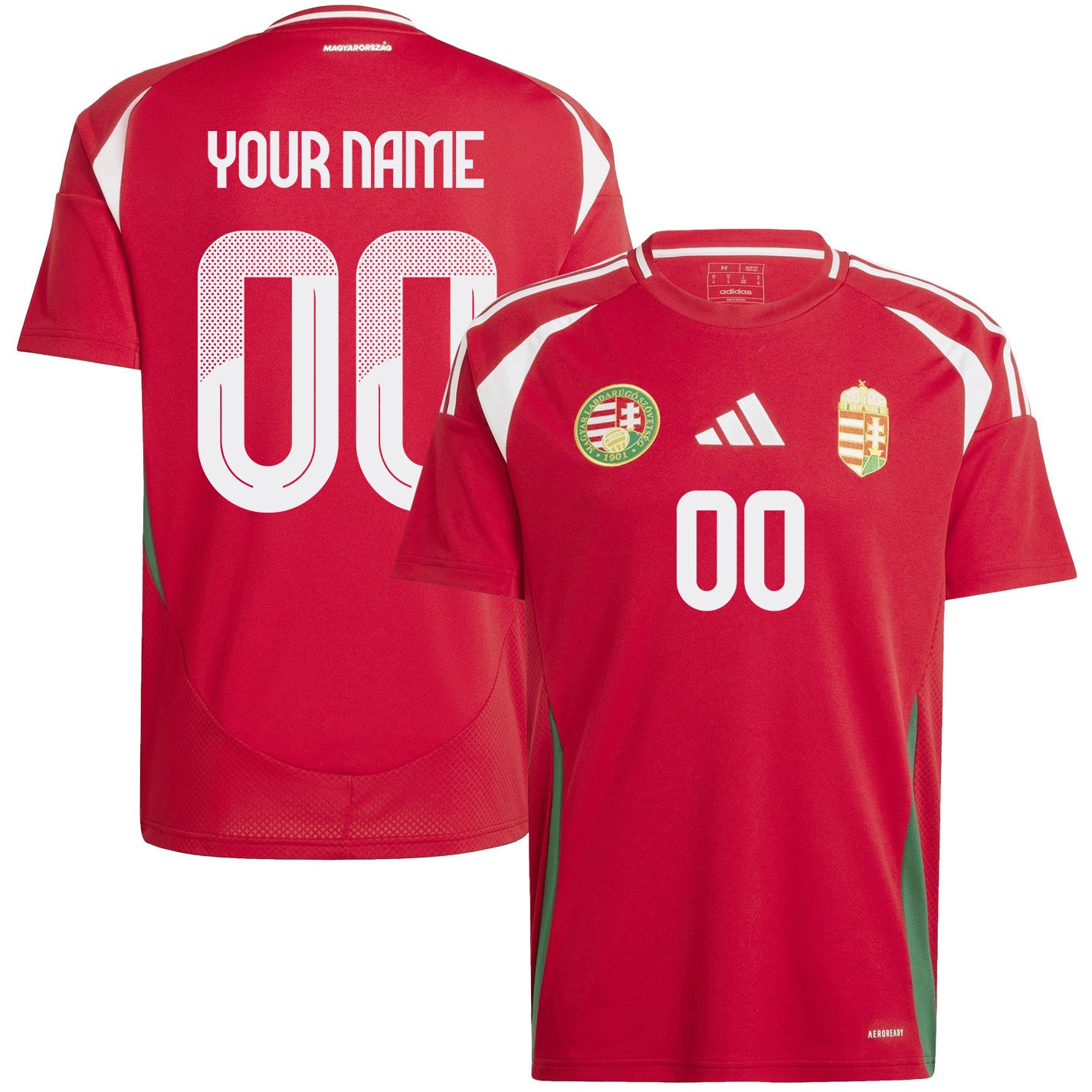 Hungary National Team 2024/25 Custom Home Men Jersey - Red cheap jerseys for sale - CheapJerseys.Shop