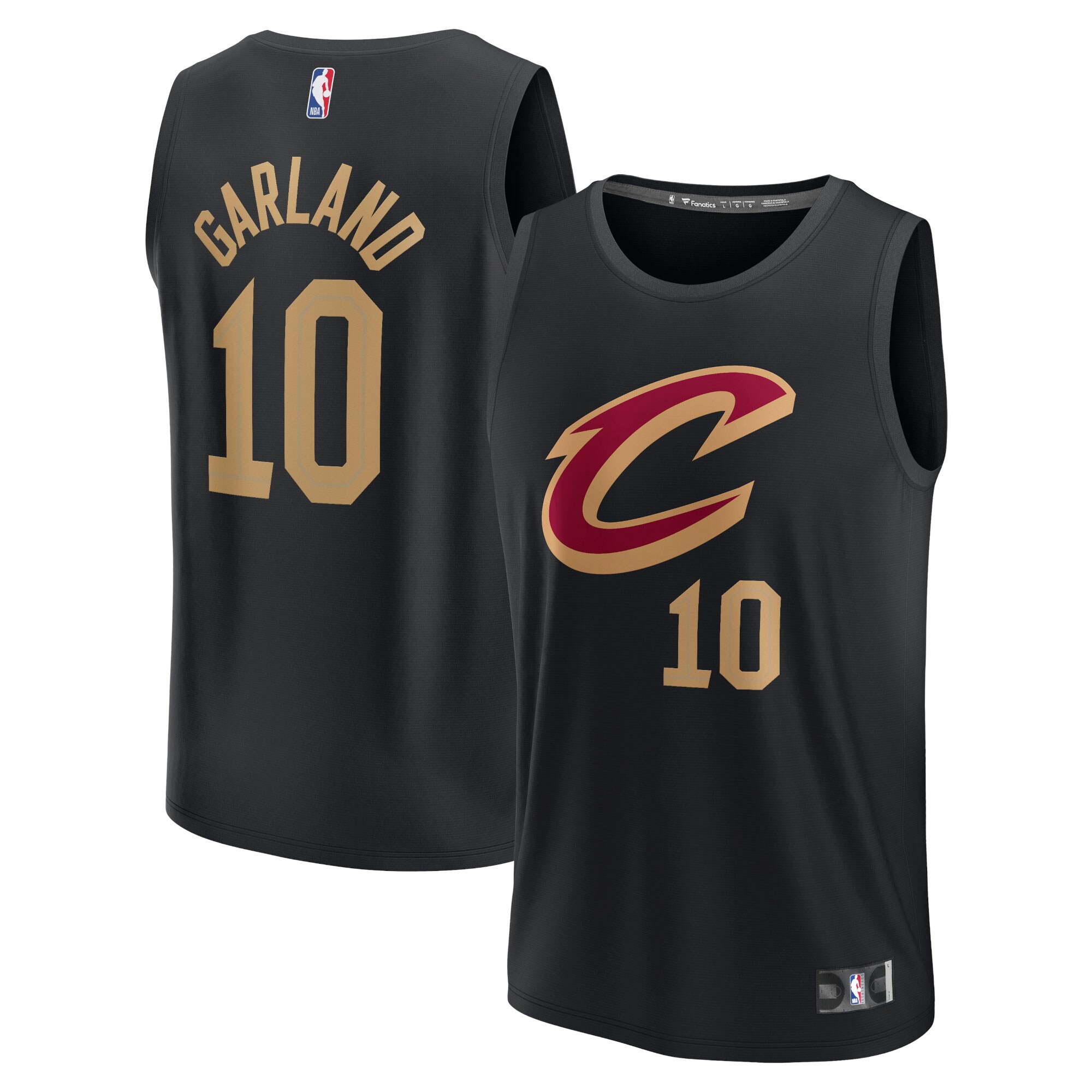 Darius Garland Cleveland Cavaliers Fanatics Fast Break Replica Player Jersey - Statement Edition - Black cheap jerseys for sale - CheapJerseys.Shop