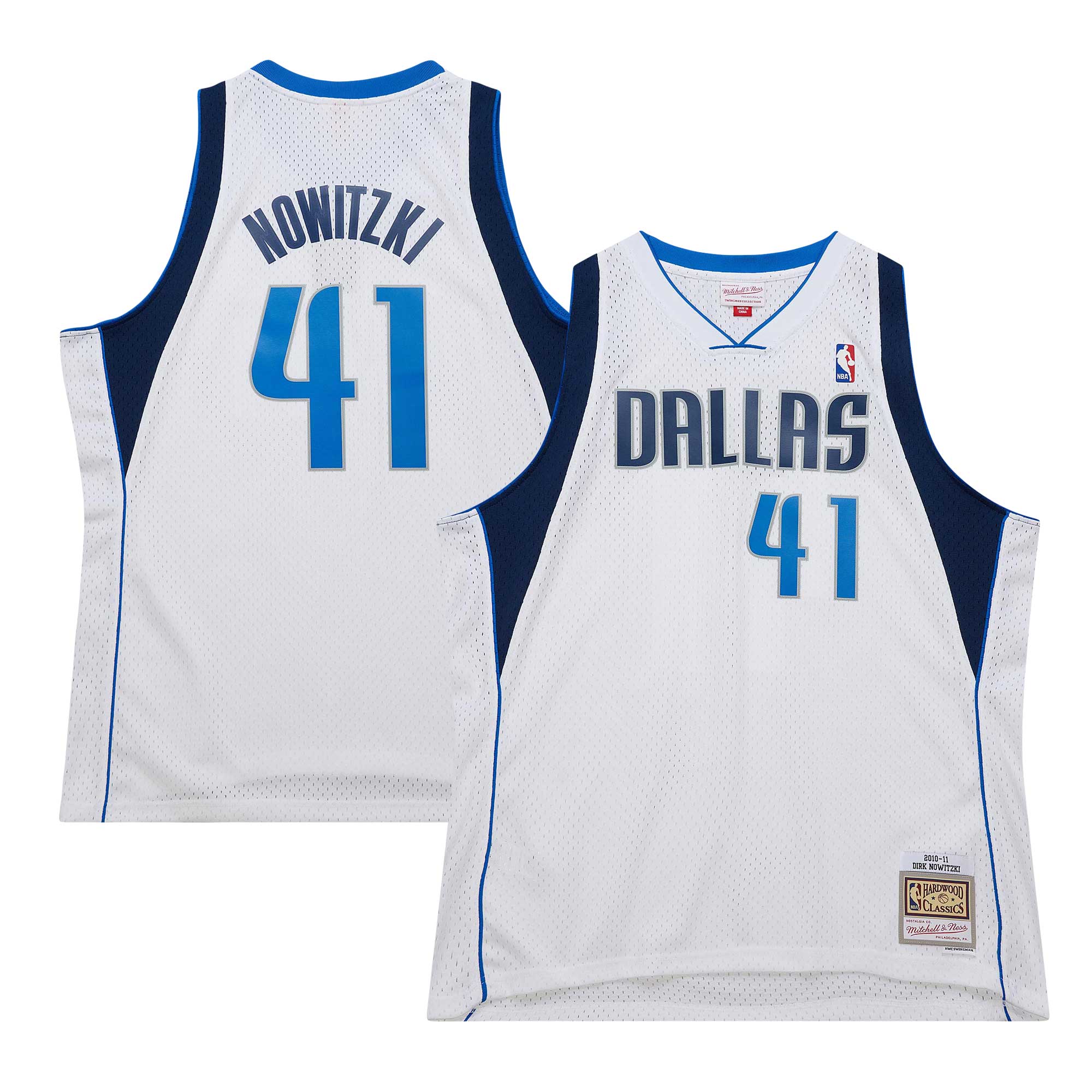Dirk Nowitzki Dallas Mavericks Mitchell & Ness 2010\/11 Hardwood Classics Swingman Jersey - White cheap jerseys for sale - CheapJerseys.Shop
