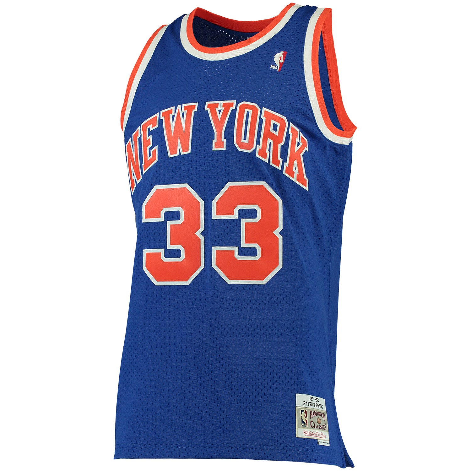 Patrick Ewing New York Knicks Mitchell & Ness 1991\/92 Big & Tall Hardwood Classics Swingman Jersey - Blue cheap jerseys for sale - CheapJerseys.Shop