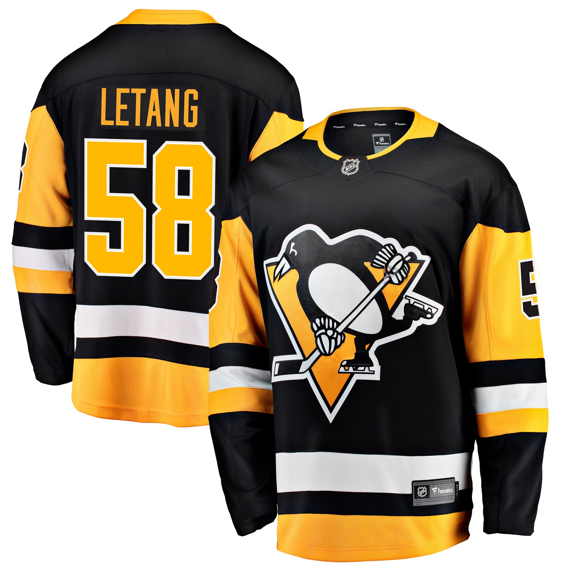 Kris Letang Pittsburgh Penguins Fanatics Home Breakaway Jersey - Black cheap jerseys for sale - CheapJerseys.Shop