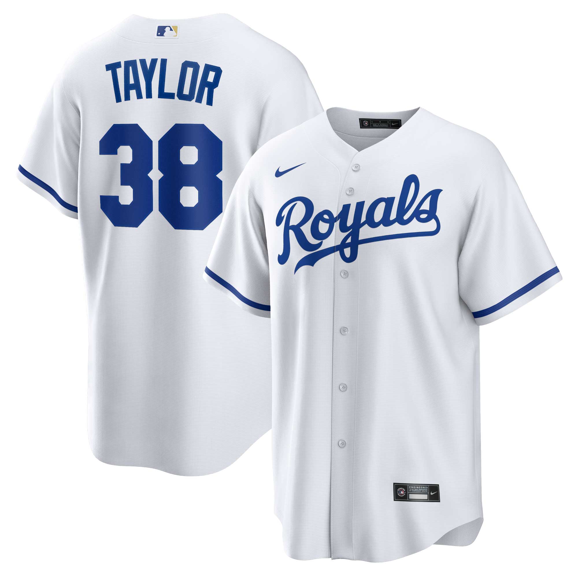 Josh Taylor Kansas City Royals Home Replica Player Jersey - White cheap jerseys for sale - CheapJerseys.Shop