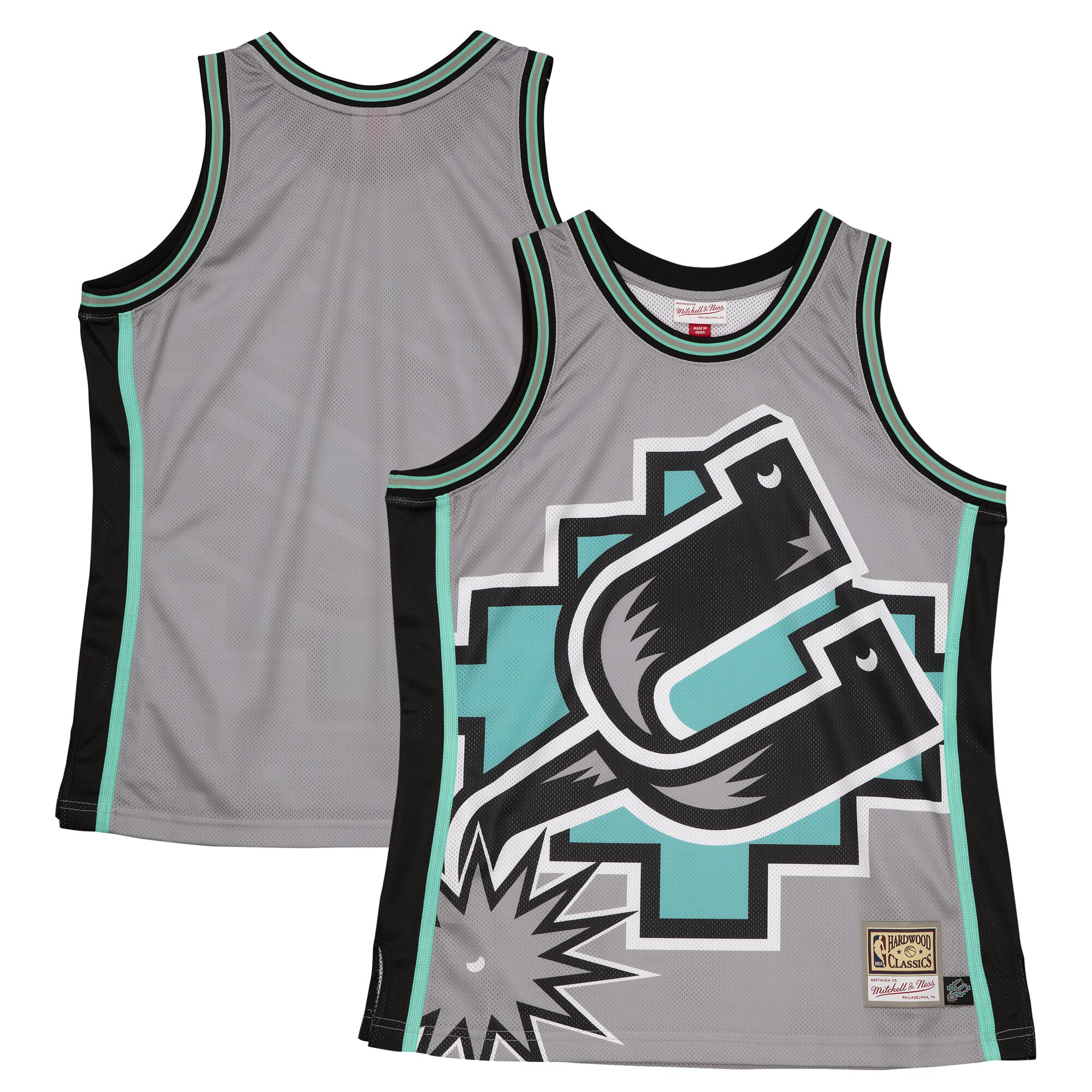 San Antonio Spurs Mitchell & Ness Hardwood Classics Blown Out Fashion Jersey - Gray cheap jerseys for sale - CheapJerseys.Shop