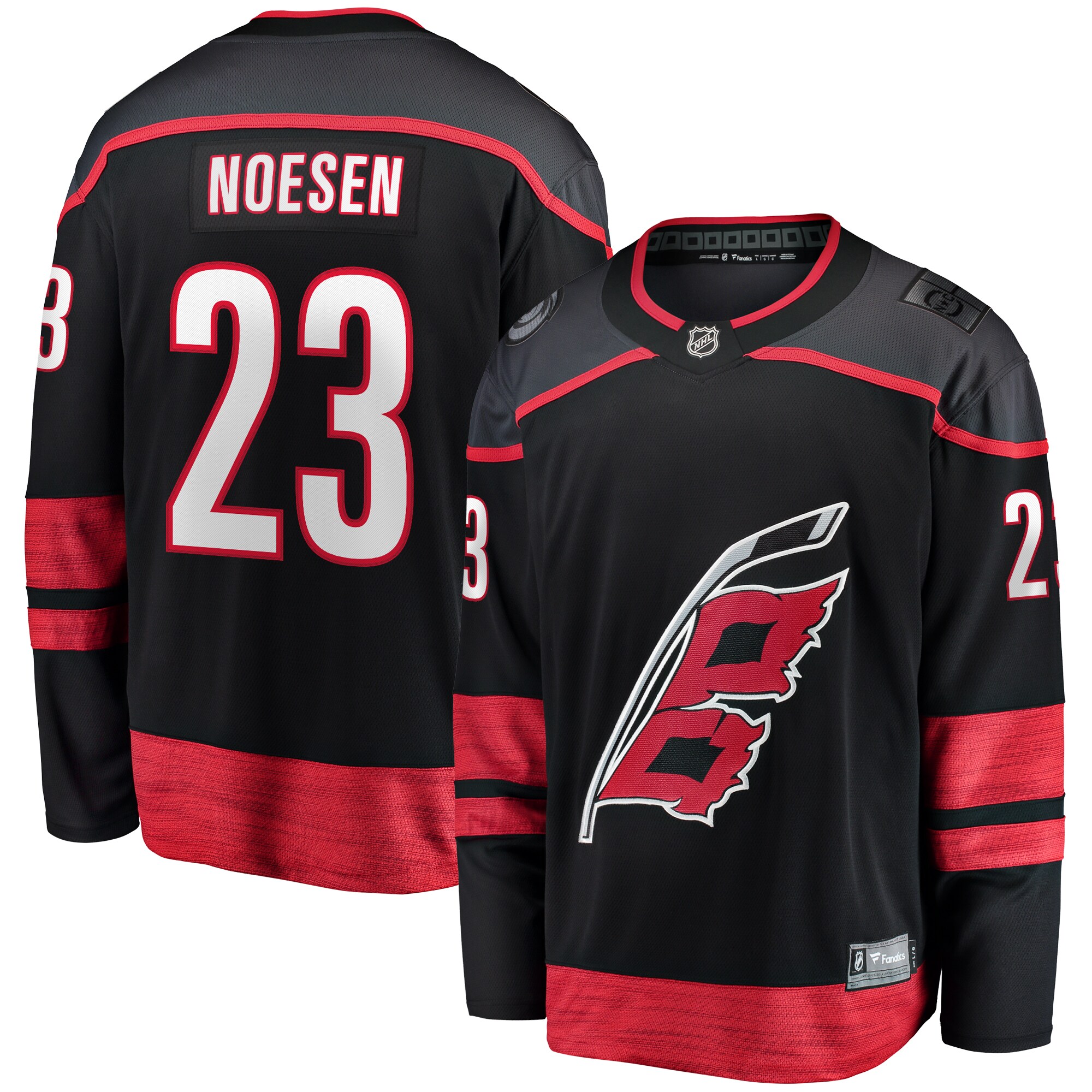 Stefan Noesen Carolina Hurricanes Fanatics Home Breakaway Player Jersey - Black cheap jerseys for sale - CheapJerseys.Shop