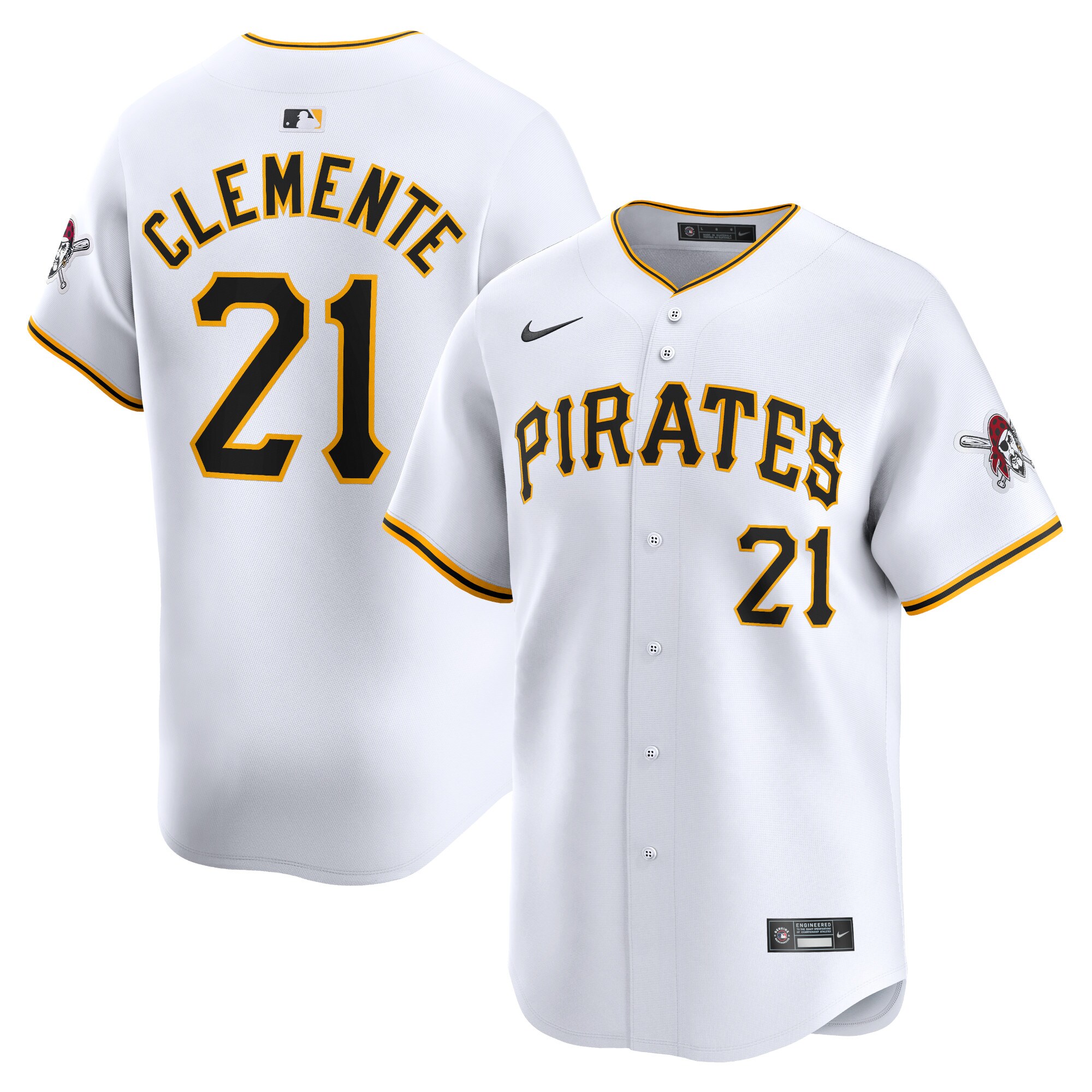 Roberto Clemente Pittsburgh Pirates Home Limited Player Jersey - White cheap jerseys for sale - CheapJerseys.Shop