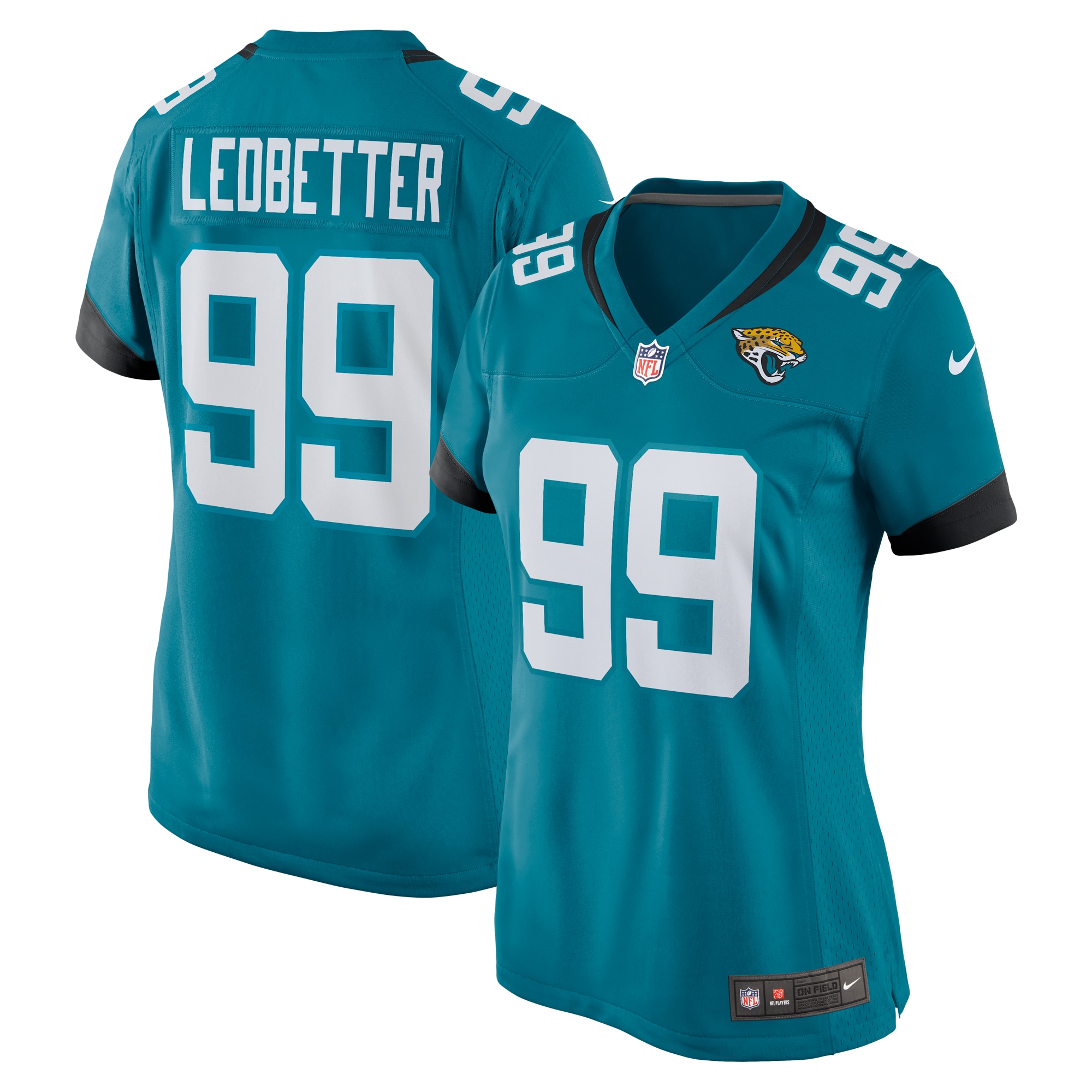 Jeremiah Ledbetter Jacksonville Jaguars Women's Home Game Player Jersey - Teal cheap jerseys for sale - CheapJerseys.Shop