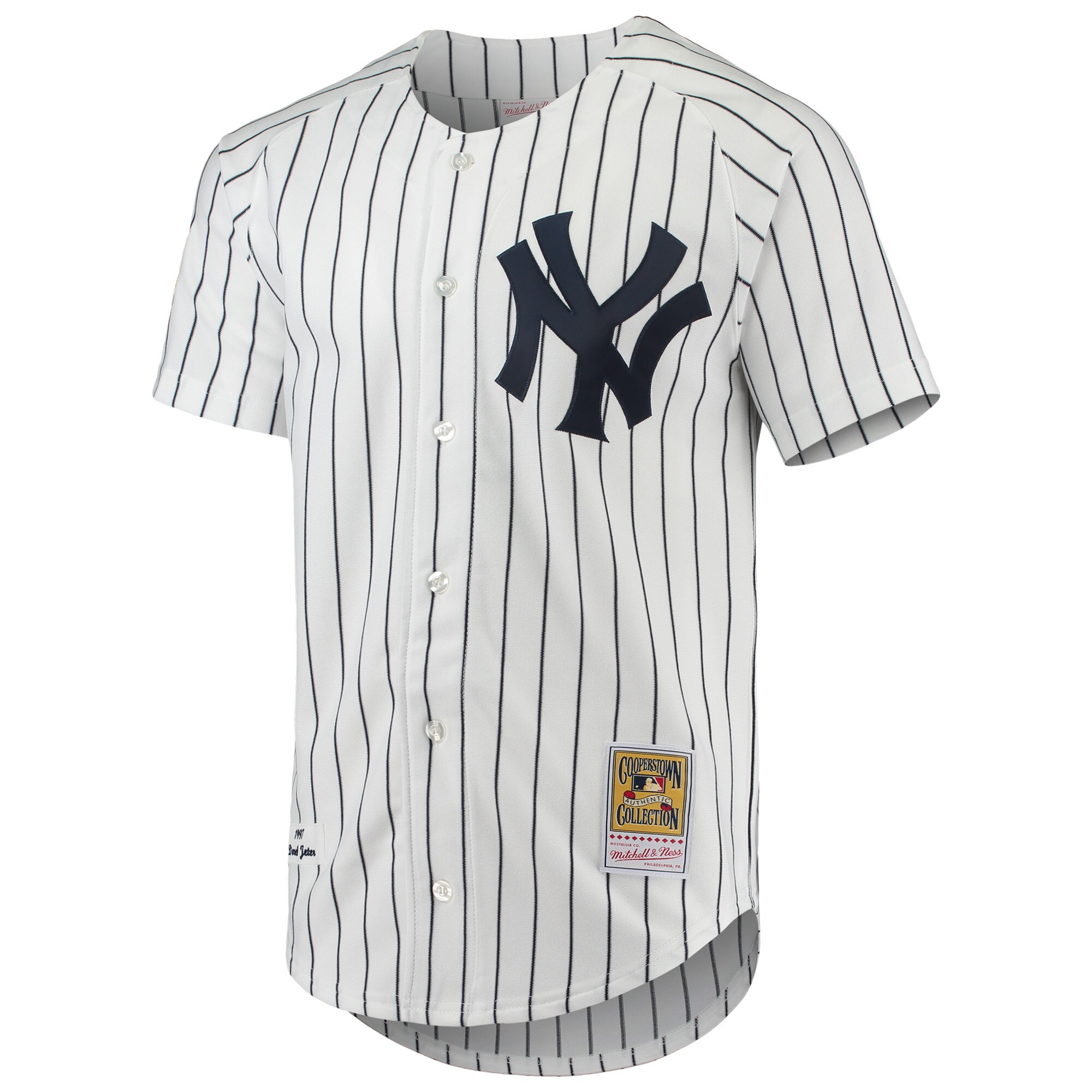 Derek Jeter New York Yankees Mitchell & Ness 1997 Cooperstown Collection Authentic Jersey - White cheap jerseys for sale - CheapJerseys.Shop