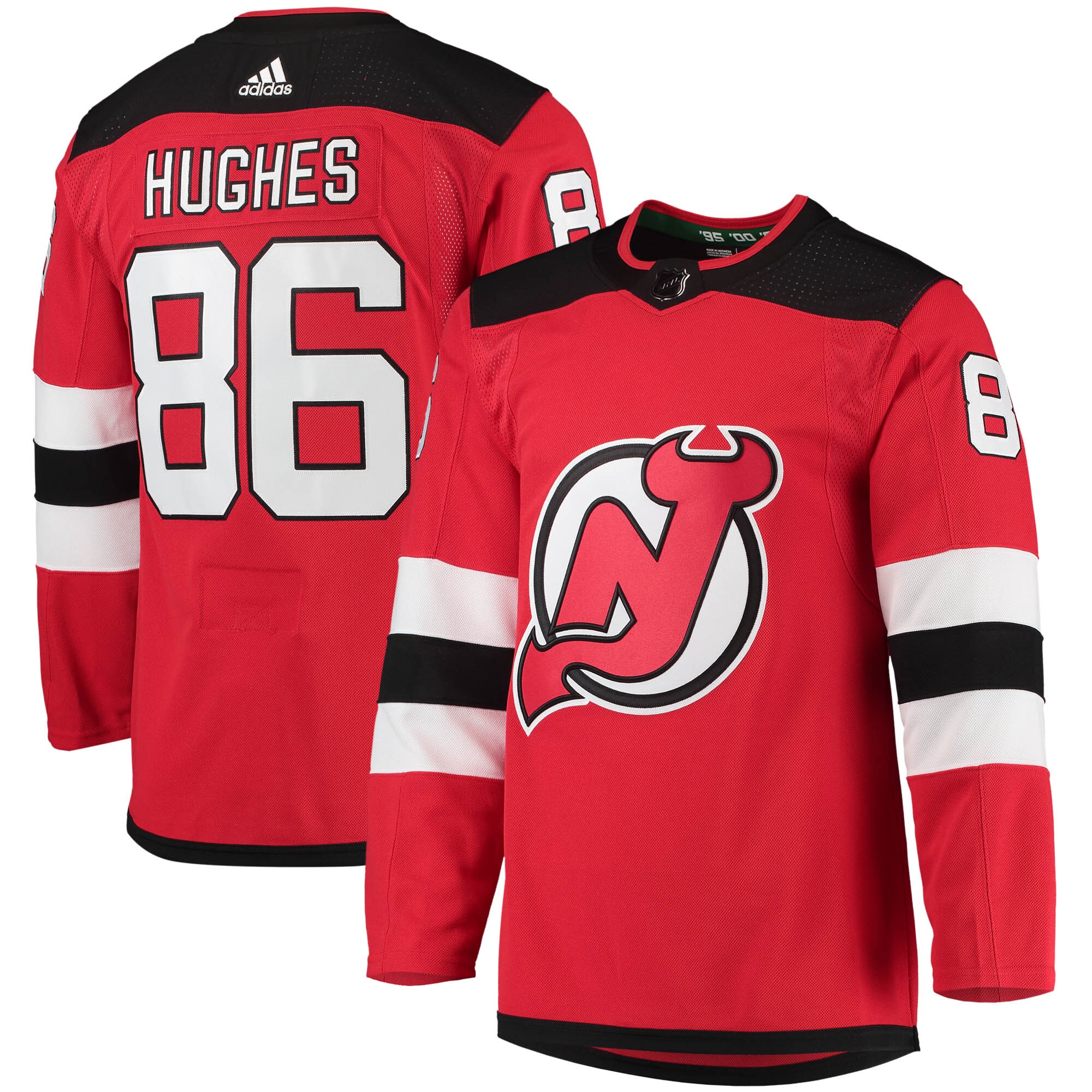 Jack Hughes New Jersey Devils Home Primegreen Authentic Player Jersey - Red cheap jerseys for sale - CheapJerseys.Shop