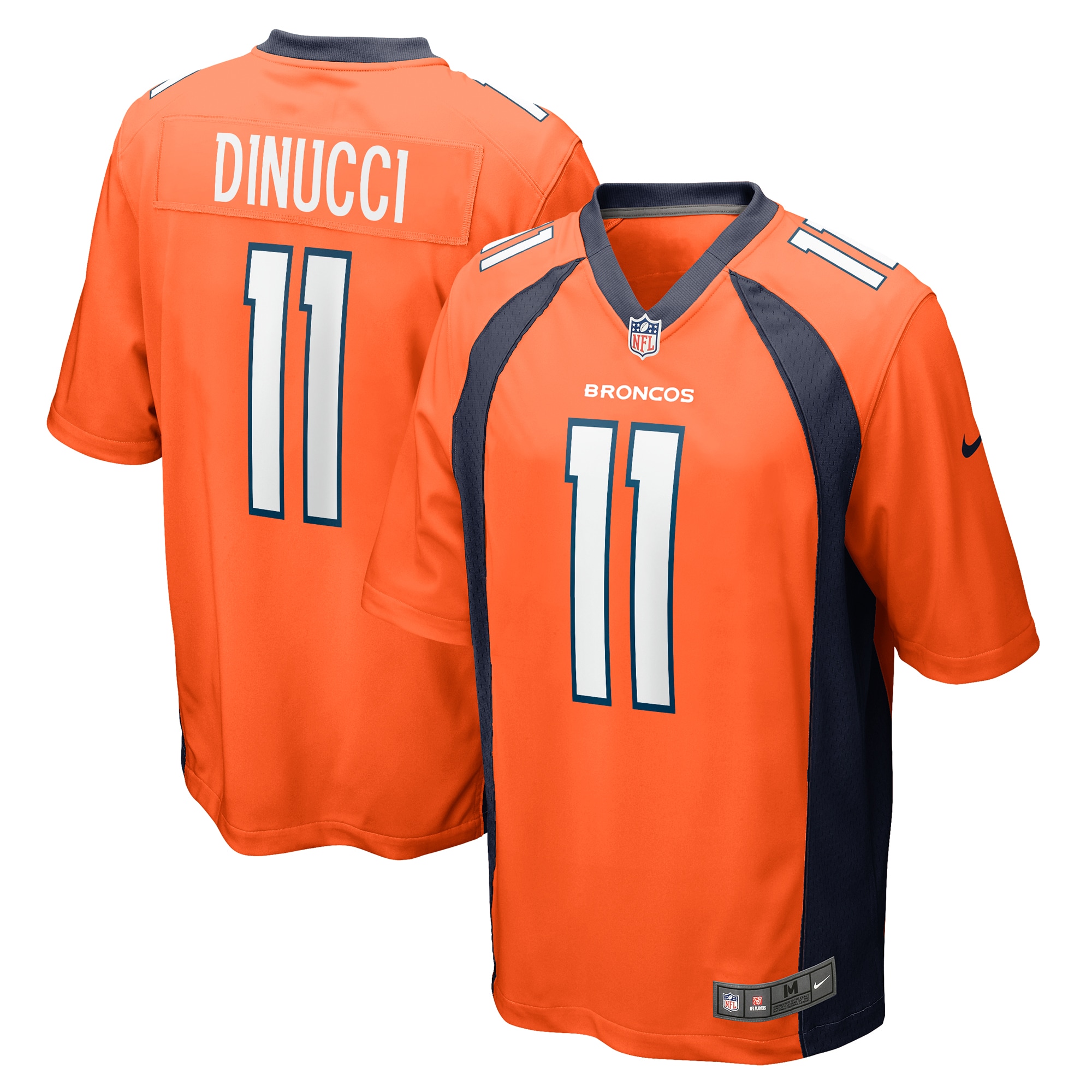 Ben DiNucci Denver Broncos Team Game Jersey - Orange cheap jerseys for sale - CheapJerseys.Shop