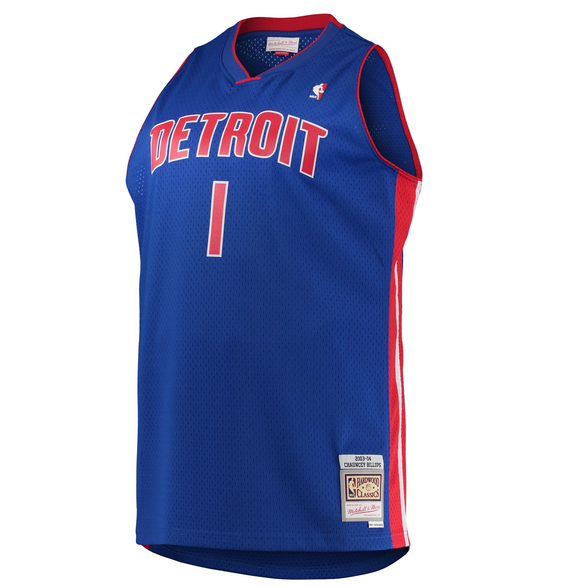 Chauncey Billups Detroit Pistons Mitchell & Ness 2003\/04 Big & Tall Hardwood Classics Swingman Jersey - Blue cheap jerseys for sale - CheapJerseys.Shop