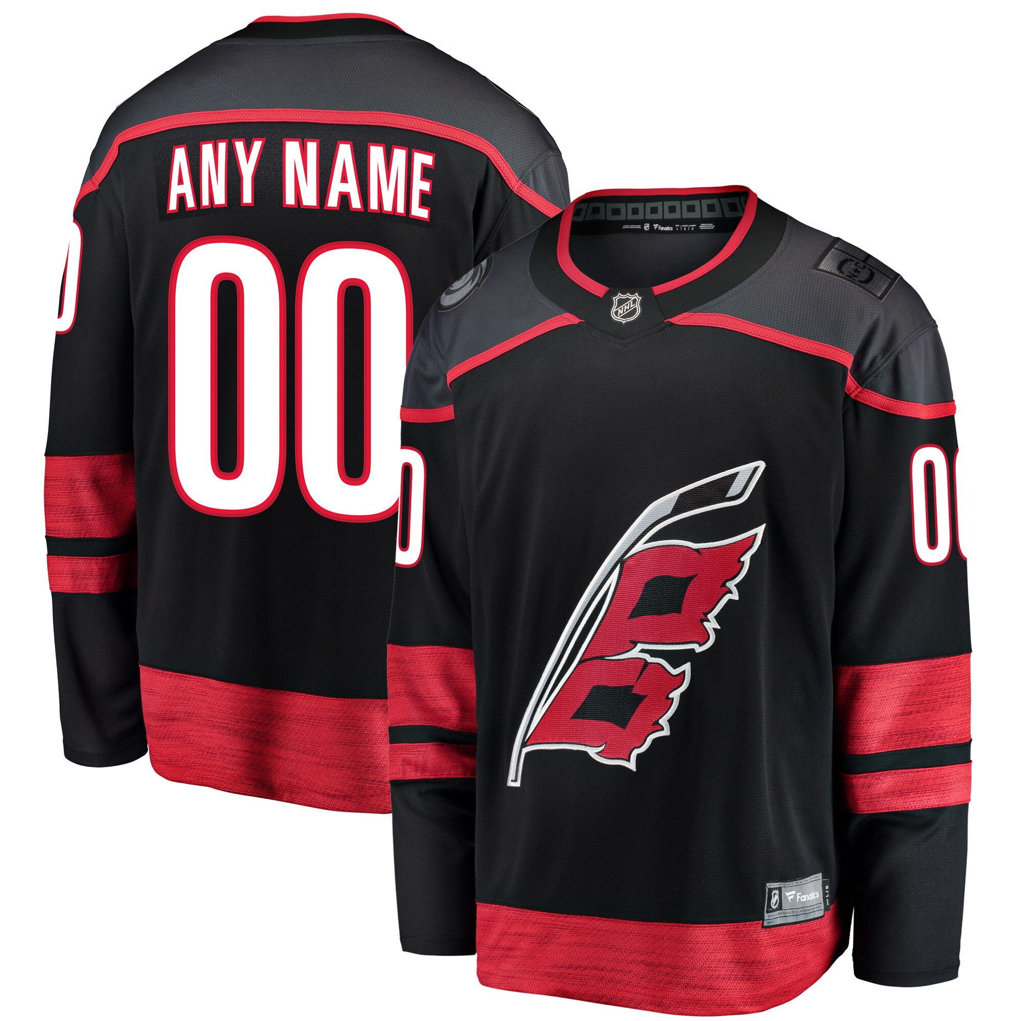 Carolina Hurricanes Fanatics Home Breakaway Custom Jersey - Black cheap jerseys for sale - CheapJerseys.Shop