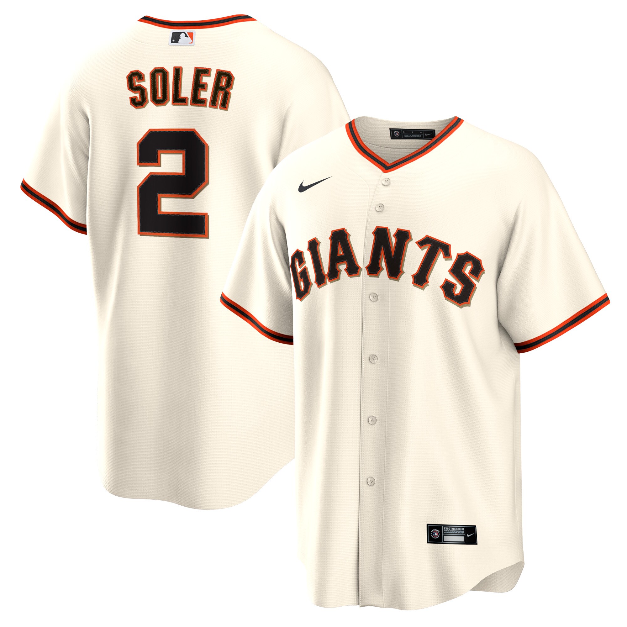 Jorge Soler San Francisco Giants Home Replica Player Jersey - Cream cheap jerseys for sale - CheapJerseys.Shop
