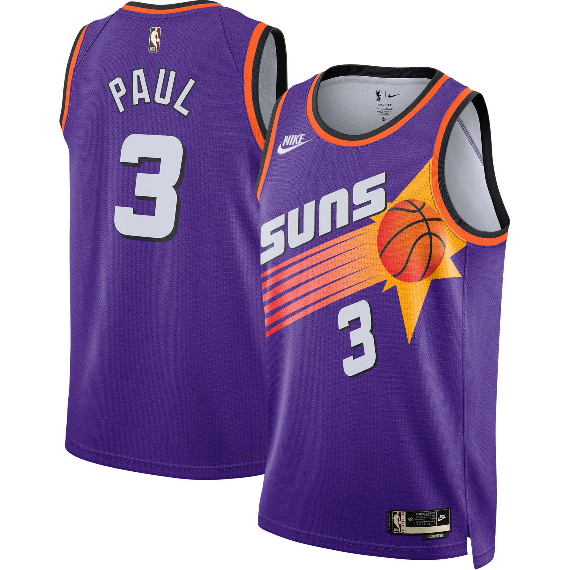 Chris Paul Phoenix Suns Swingman Jersey - Classic Edition - Purple cheap jerseys for sale - CheapJerseys.Shop