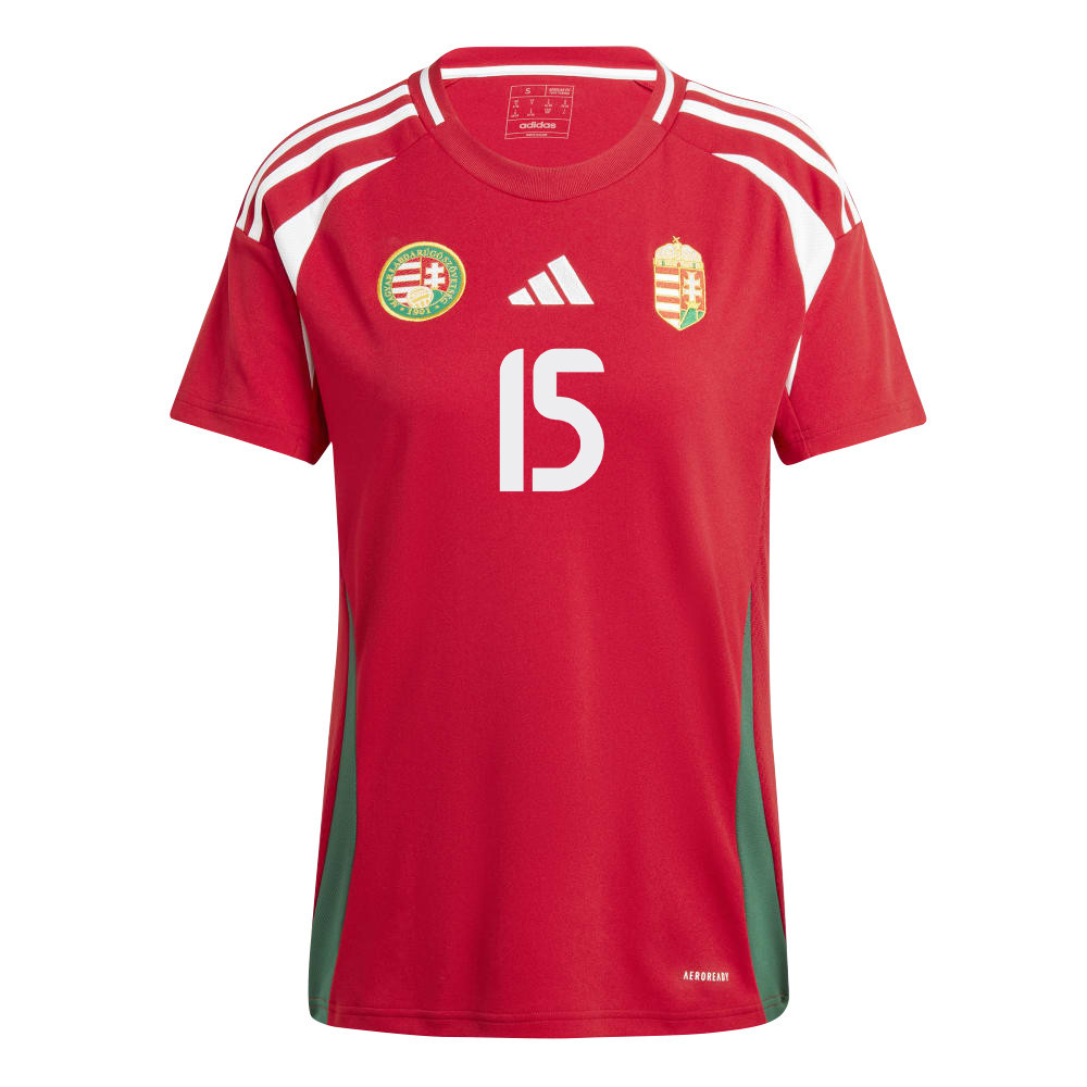 László Kleinheisler 15 Hungary National Team 2024/25 Home WOMEN Jersey - Red cheap jerseys for sale - CheapJerseys.Shop