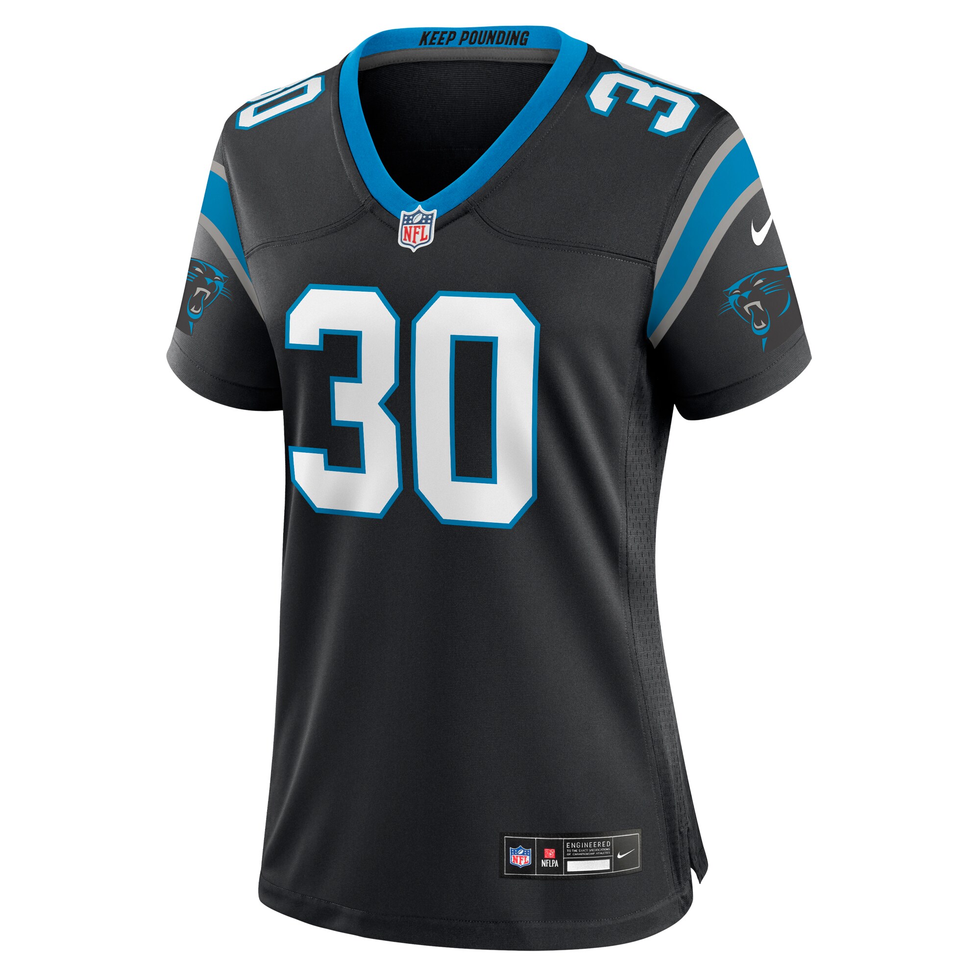 Chuba Hubbard Carolina Panthers Women's Team Game Jersey - Black cheap jerseys for sale - CheapJerseys.Shop