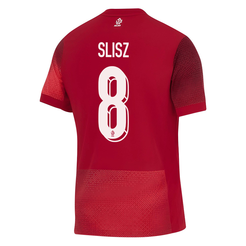 Bartosz Slisz 8 Poland National Team 2024/25 Away Men Jersey - Red cheap jerseys for sale - CheapJerseys.Shop