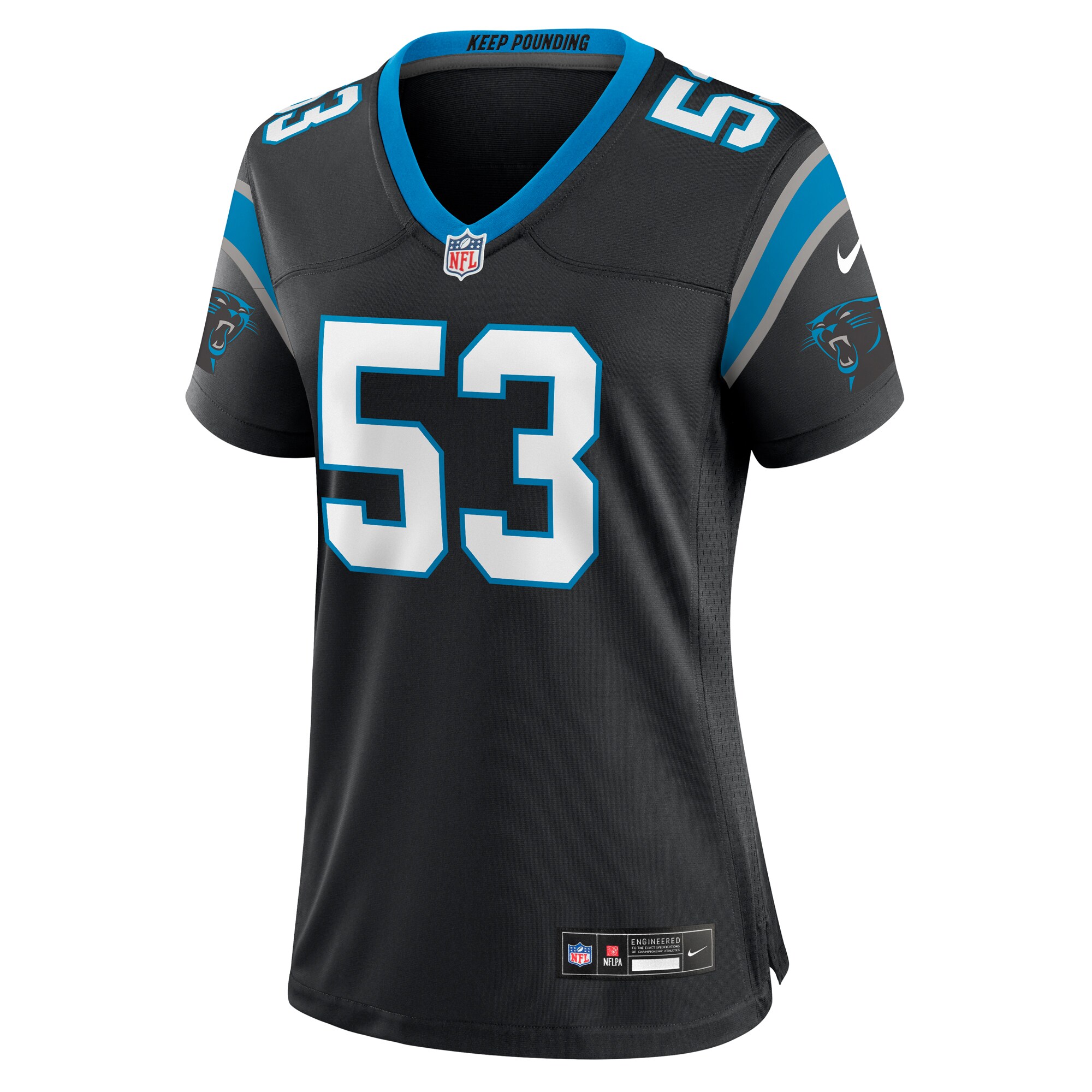 Claudin Cherelus Carolina Panthers Women's Team Game Jersey - Black cheap jerseys for sale - CheapJerseys.Shop