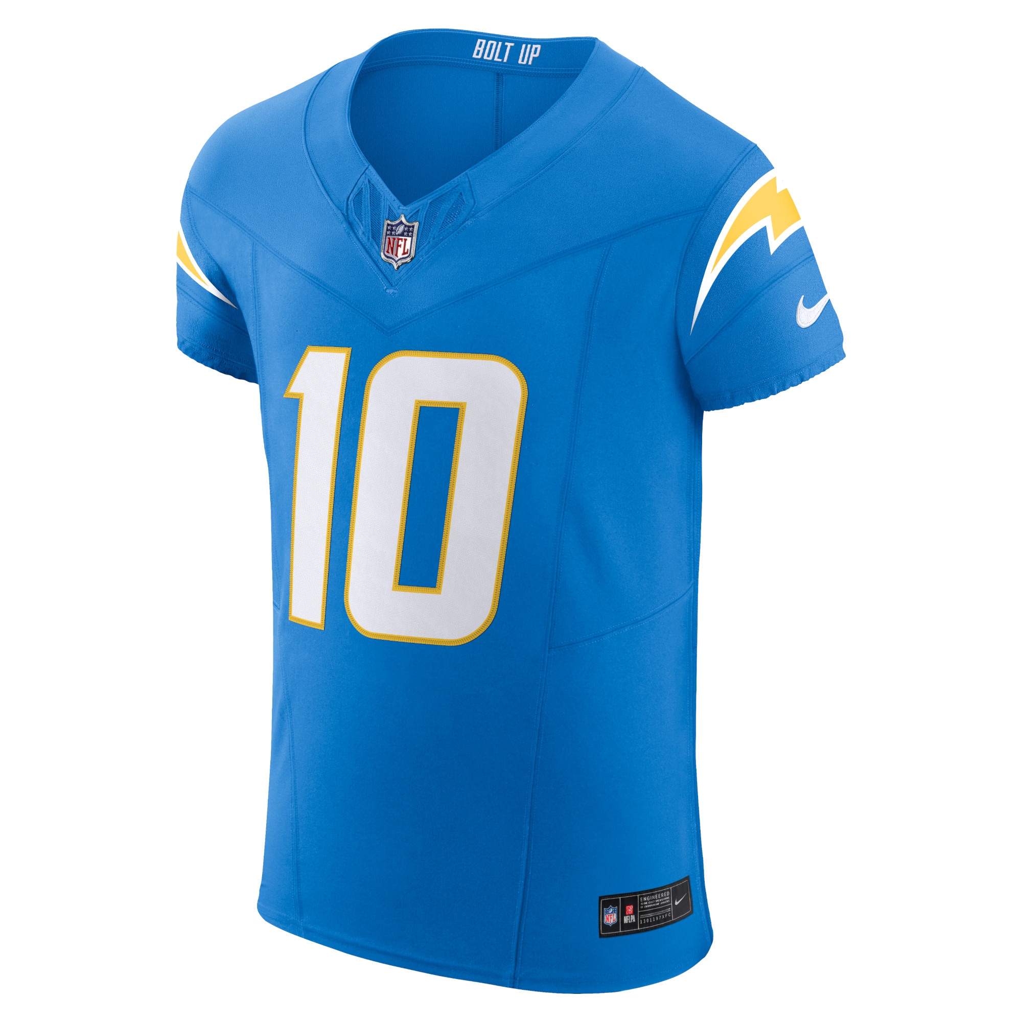 Justin Herbert Los Angeles Chargers Vapor F.U.S.E. Elite Jersey - Powder Blue cheap jerseys for sale - CheapJerseys.Shop