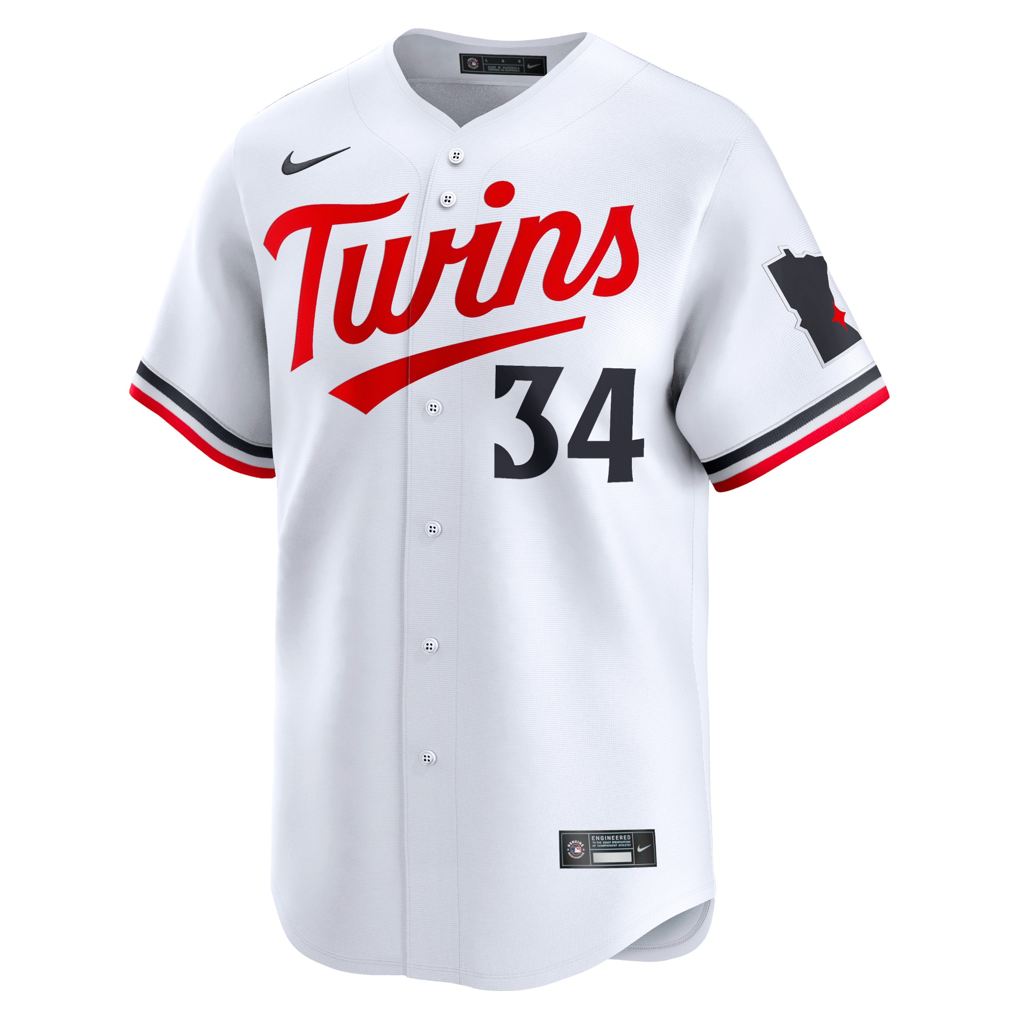 Kirby Puckett Minnesota Twins Home Limited Player Jersey - White cheap jerseys for sale - CheapJerseys.Shop