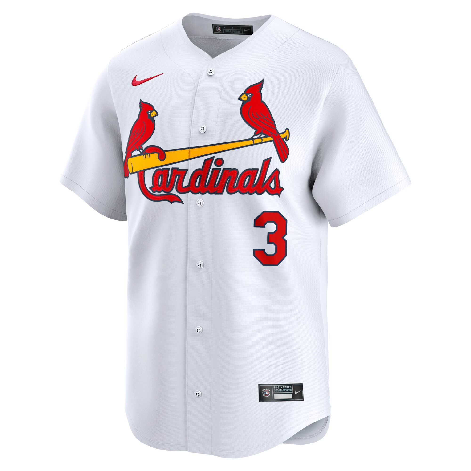 Dylan Carlson St. Louis Cardinals Home Limited Player Jersey - White cheap jerseys for sale - CheapJerseys.Shop