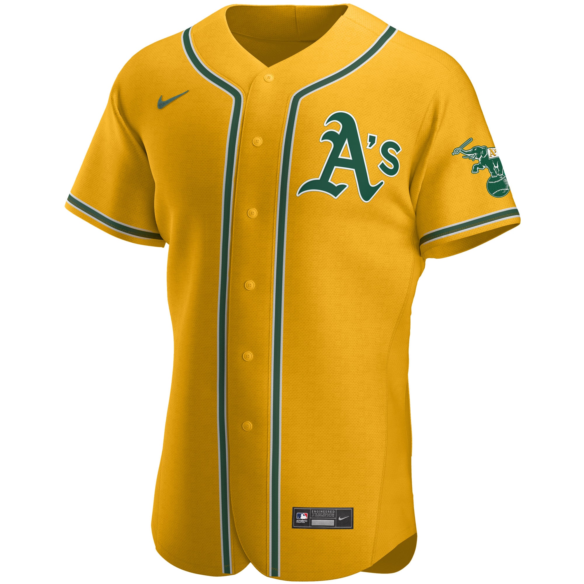 Oakland Athletics Authentic Official Team Jersey - Gold cheap jerseys for sale - CheapJerseys.Shop