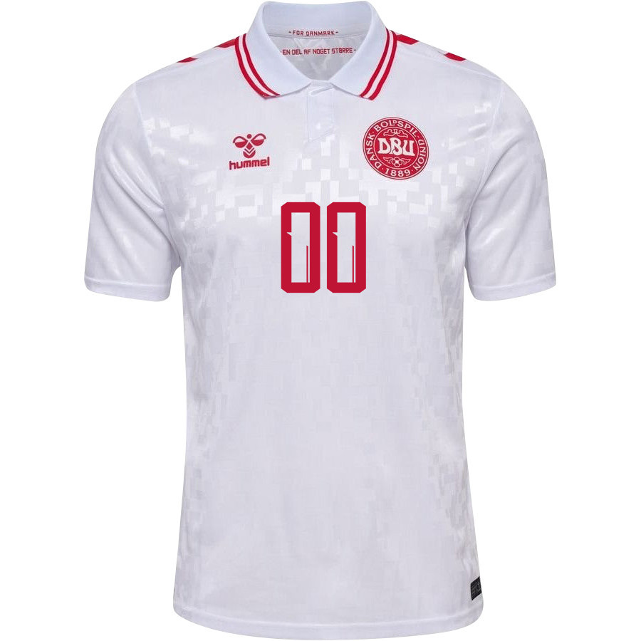 Denmark National Team 2024/25 Custom Away Men Jersey - White cheap jerseys for sale - CheapJerseys.Shop