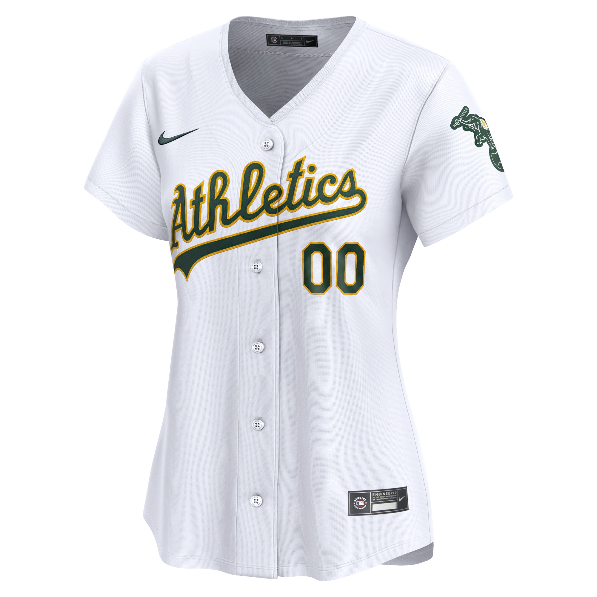 Oakland Athletics Women's Home Limited Custom Jersey - White cheap jerseys for sale - CheapJerseys.Shop