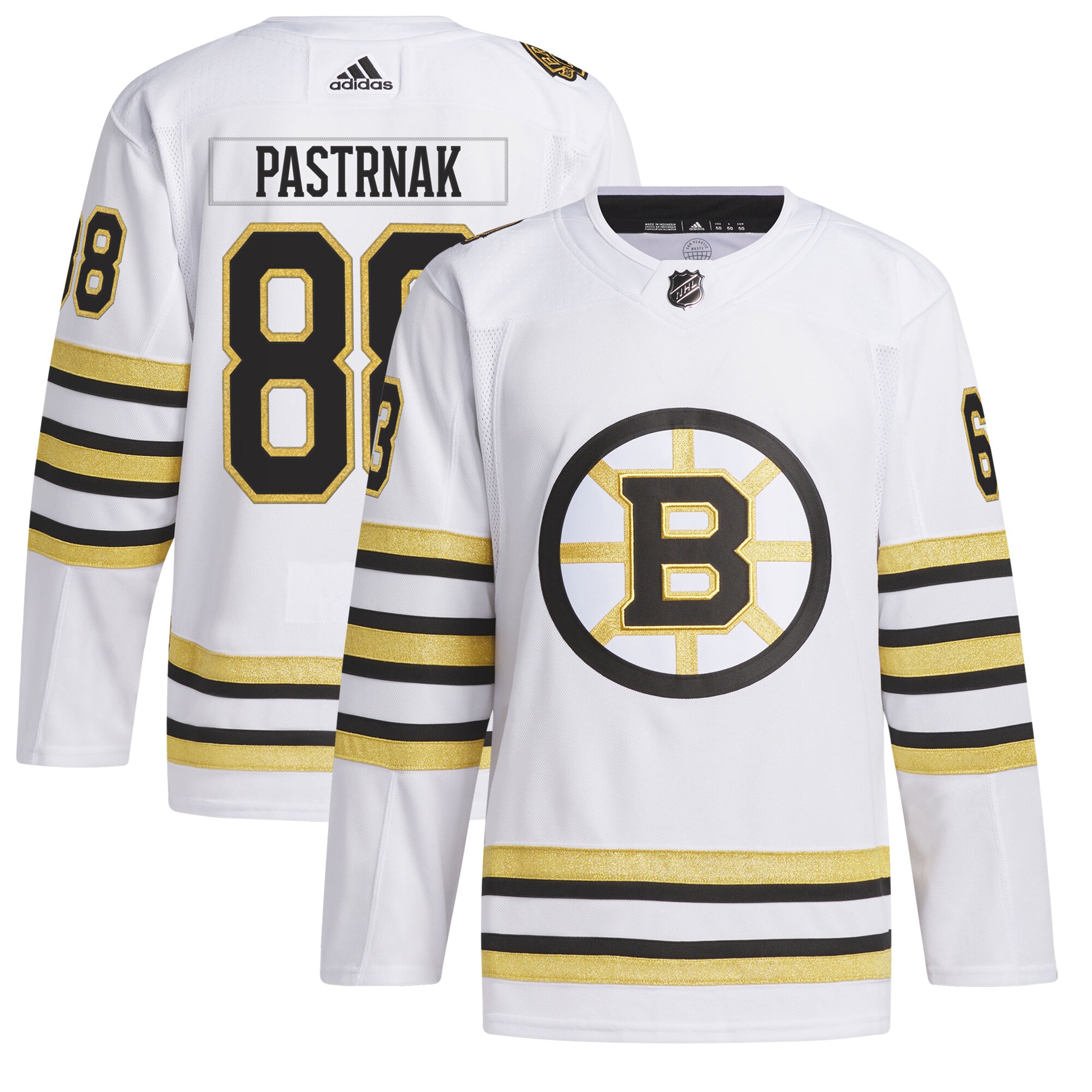 David Pastrnak Boston Bruins Primegreen 100th Anniversary Authentic Player Jersey - White cheap jerseys for sale - CheapJerseys.Shop