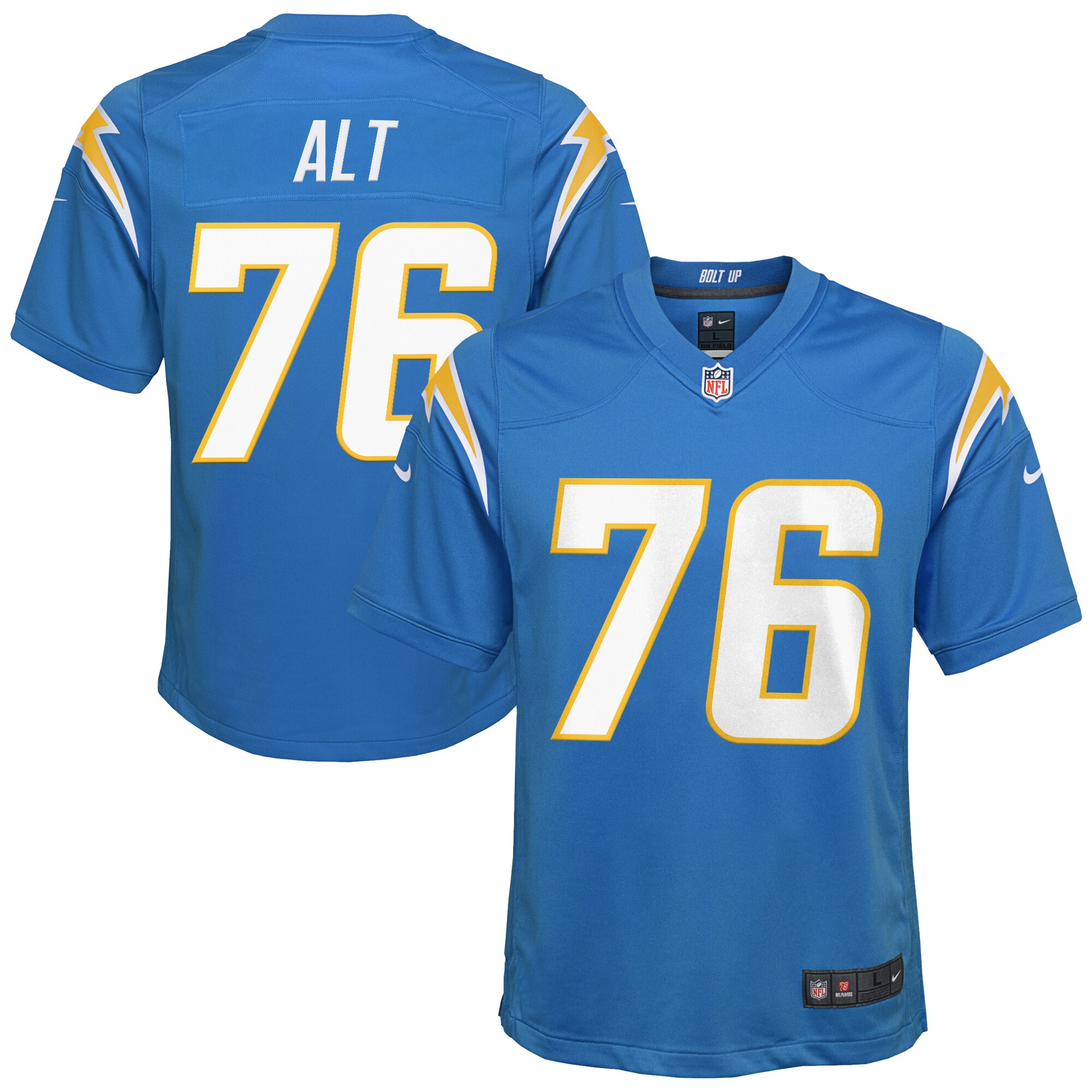 Joe Alt Los Angeles Chargers Youth 2024 Draft First Round Pick Player Game Jersey - Powder Blue cheap jerseys for sale - CheapJerseys.Shop