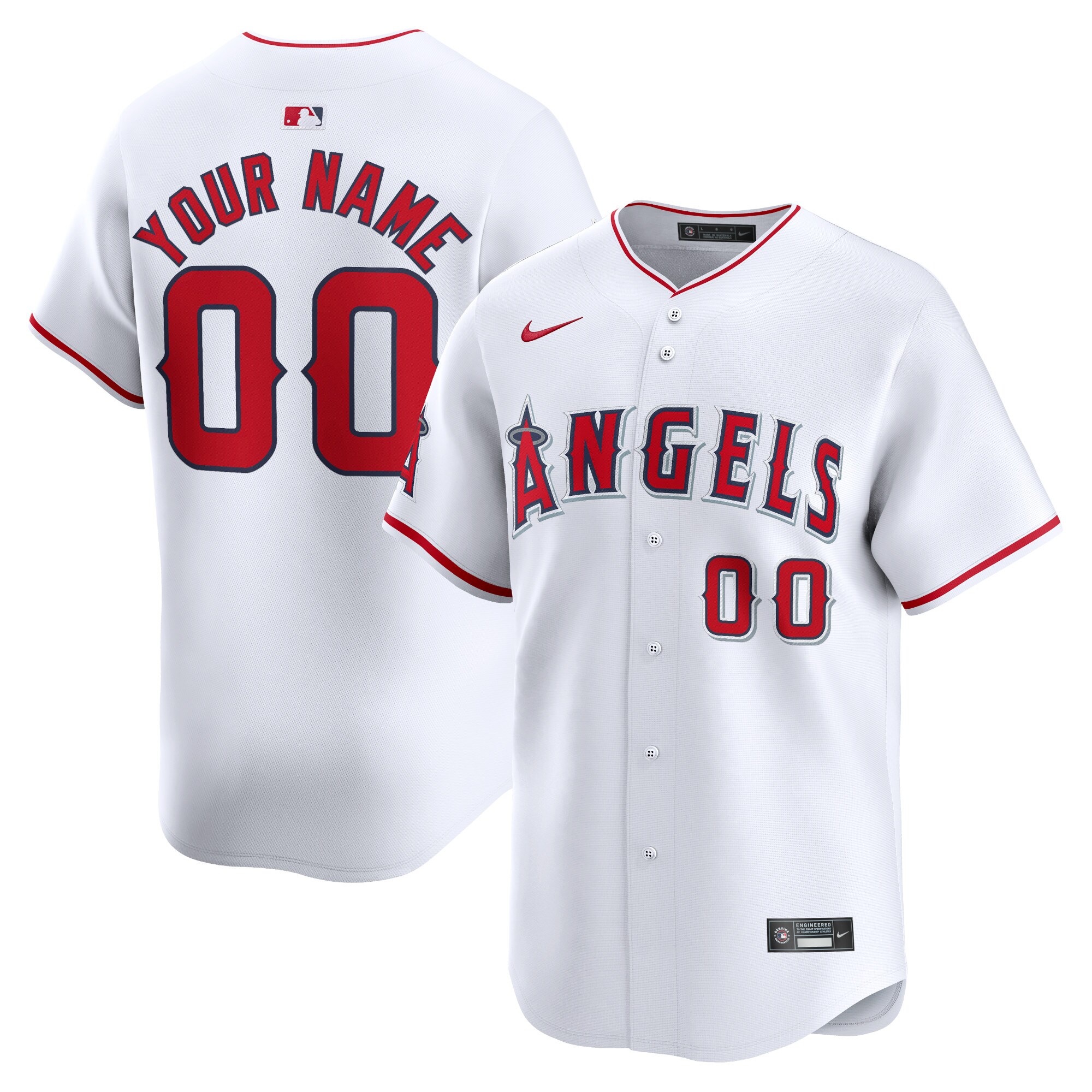 Los Angeles Angels Youth Home Limited Custom Jersey - White cheap jerseys for sale - CheapJerseys.Shop