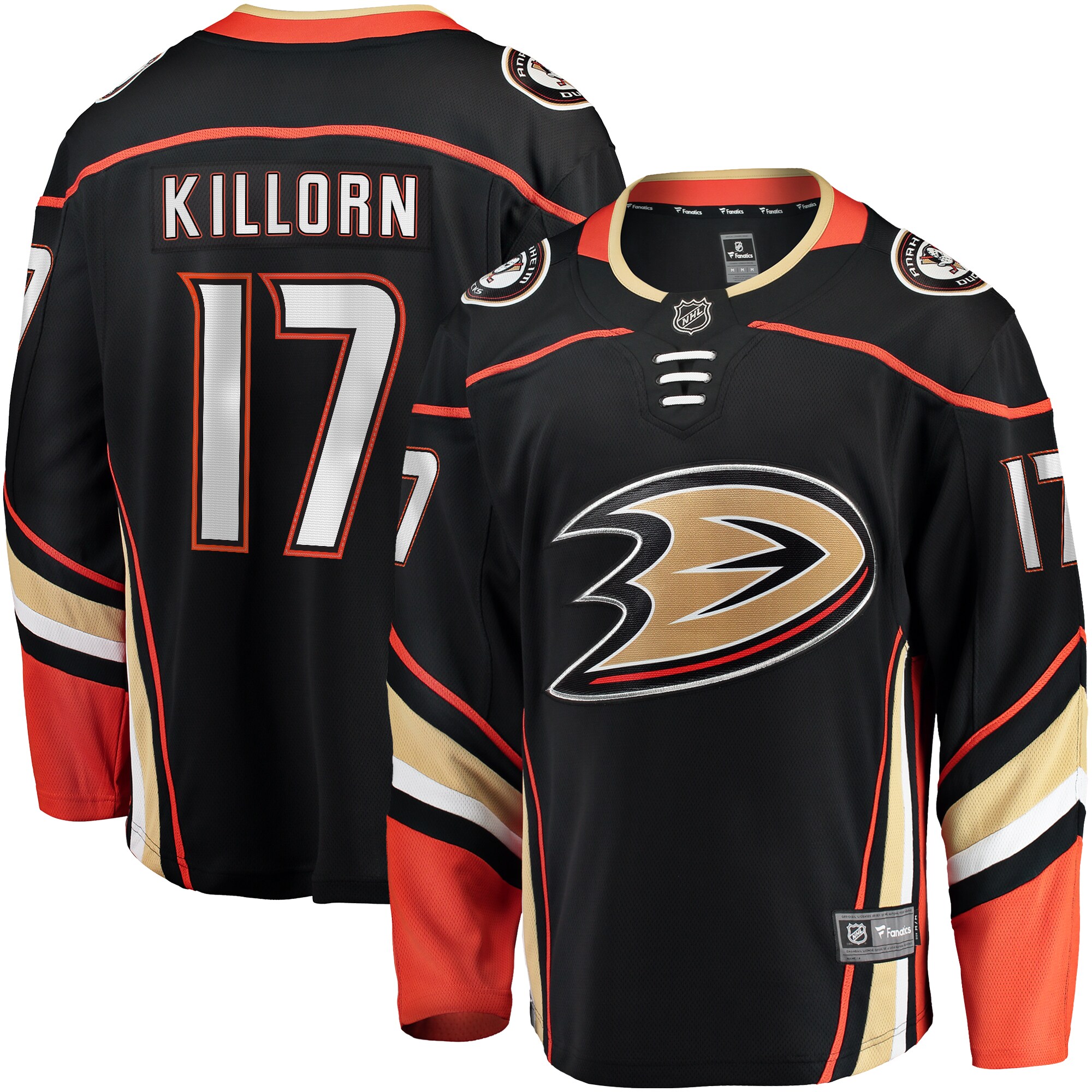 Alex Killorn Anaheim Ducks Fanatics Home Breakaway Jersey - Black cheap jerseys for sale - CheapJerseys.Shop