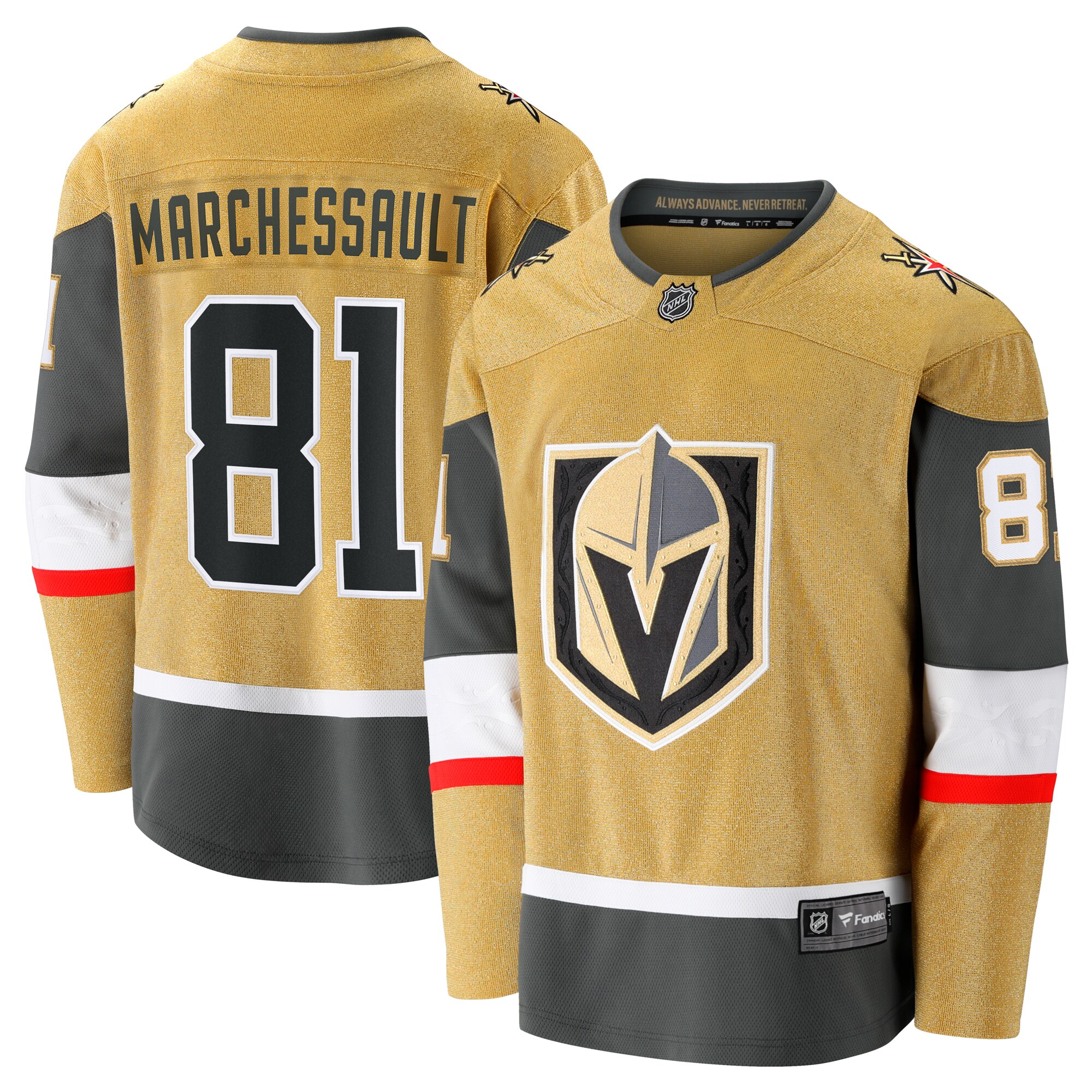 Jonathan Marchessault Vegas Golden Knights Fanatics Home Breakaway Jersey - Gold cheap jerseys for sale - CheapJerseys.Shop