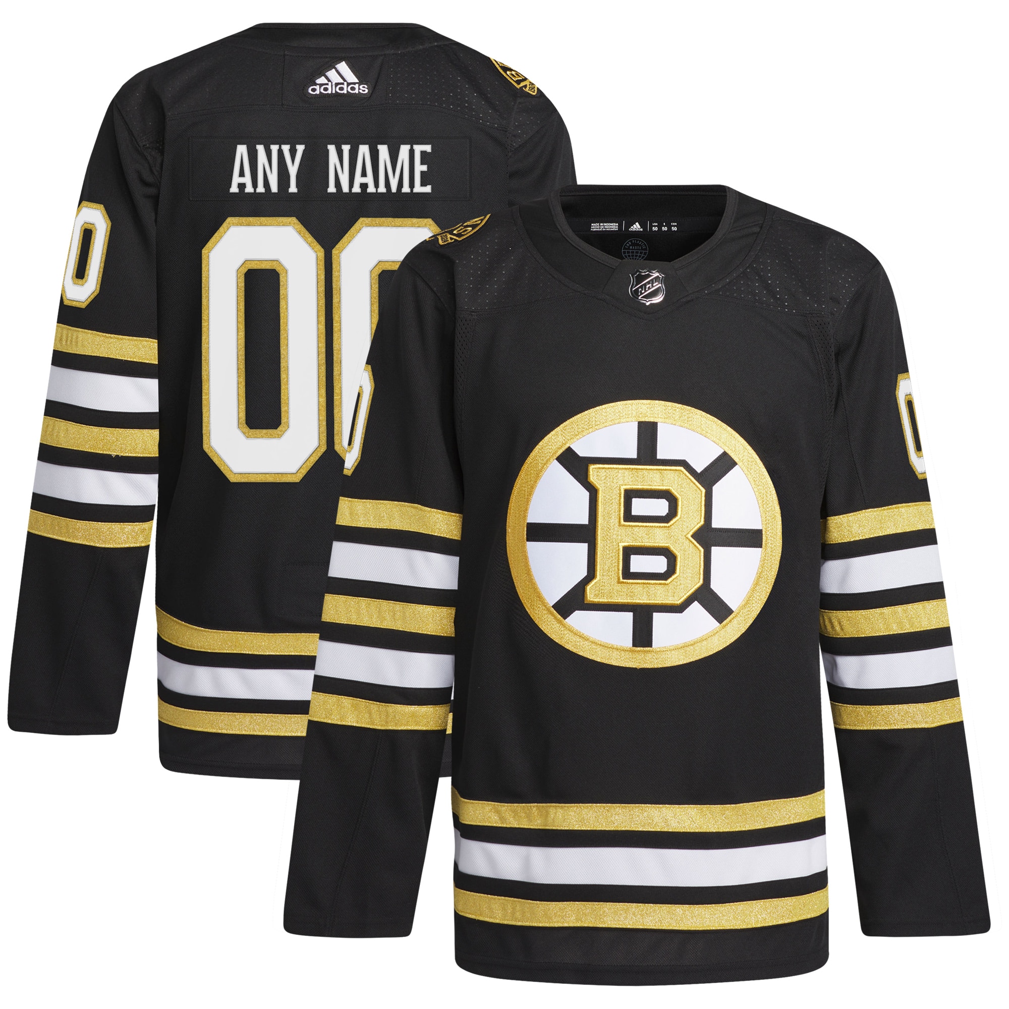 Boston Bruins 100th Anniversary Primegreen Authentic Custom Jersey - Black cheap jerseys for sale - CheapJerseys.Shop