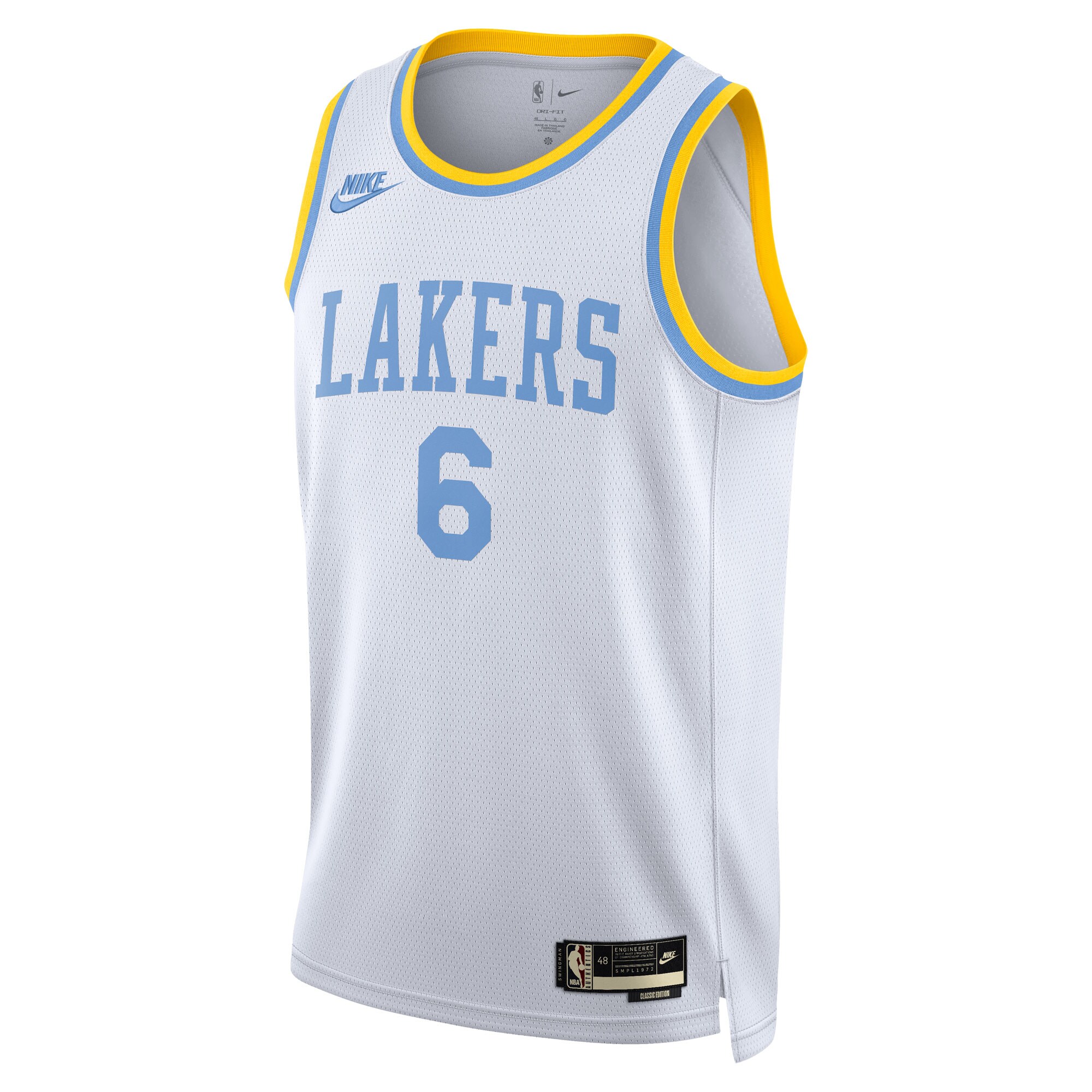 LeBron James Los Angeles Lakers Swingman Jersey - Classic Edition - White cheap jerseys for sale - CheapJerseys.Shop