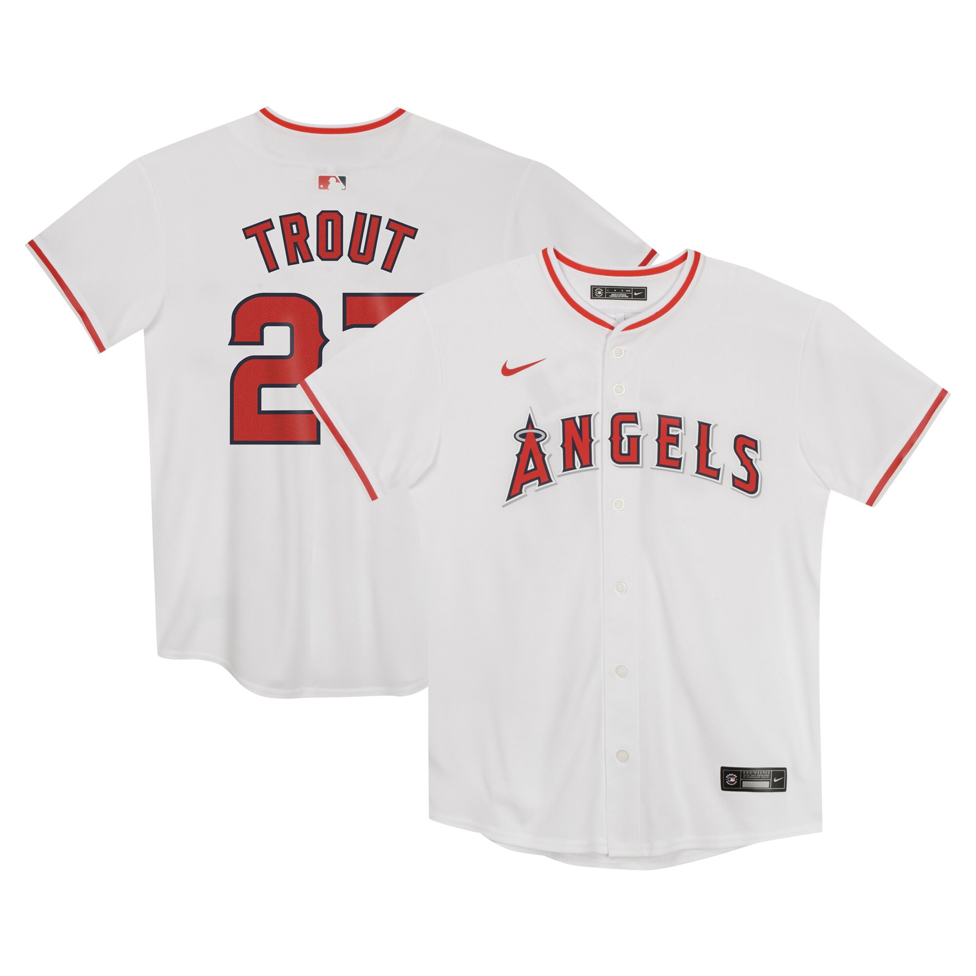 Mike Trout Los Angeles Angels Preschool Home Game Jersey - White cheap jerseys for sale - CheapJerseys.Shop