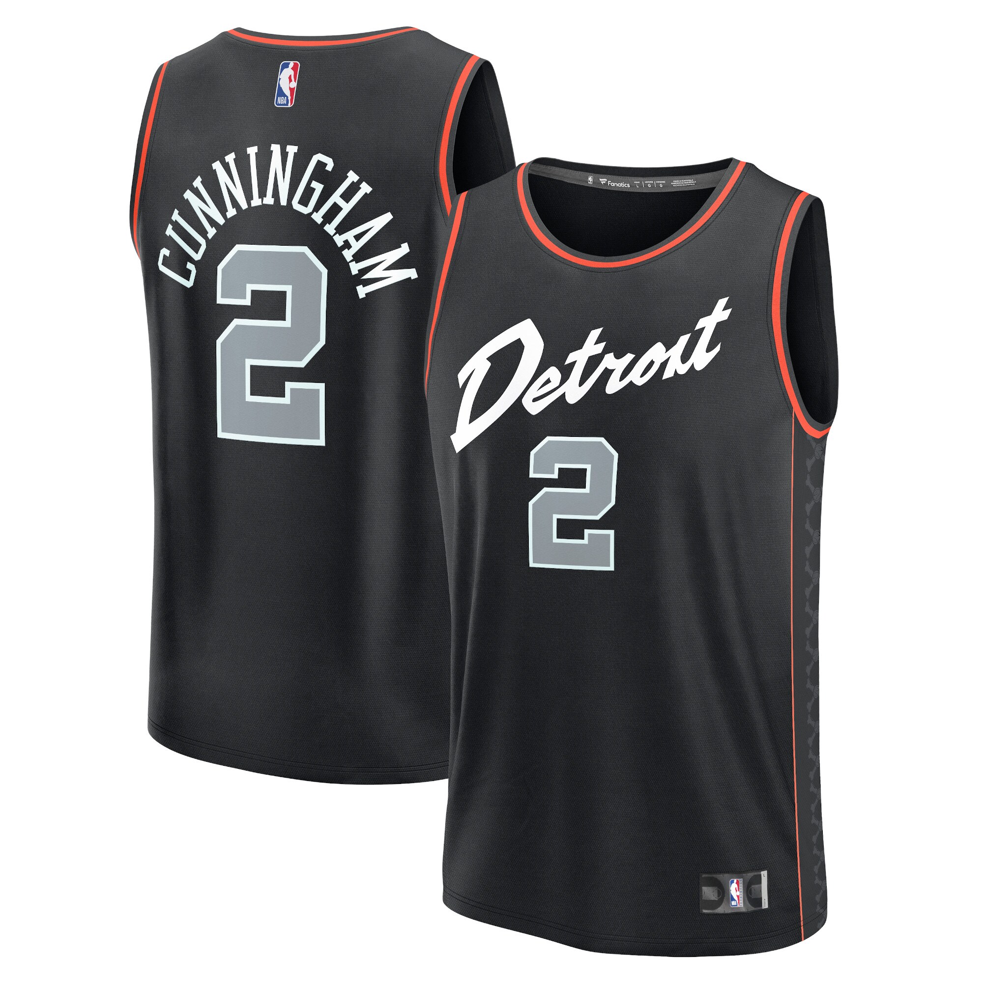 Cade Cunningham Detroit Pistons Fanatics Fast Break Jersey - Black - City Edition cheap jerseys for sale - CheapJerseys.Shop